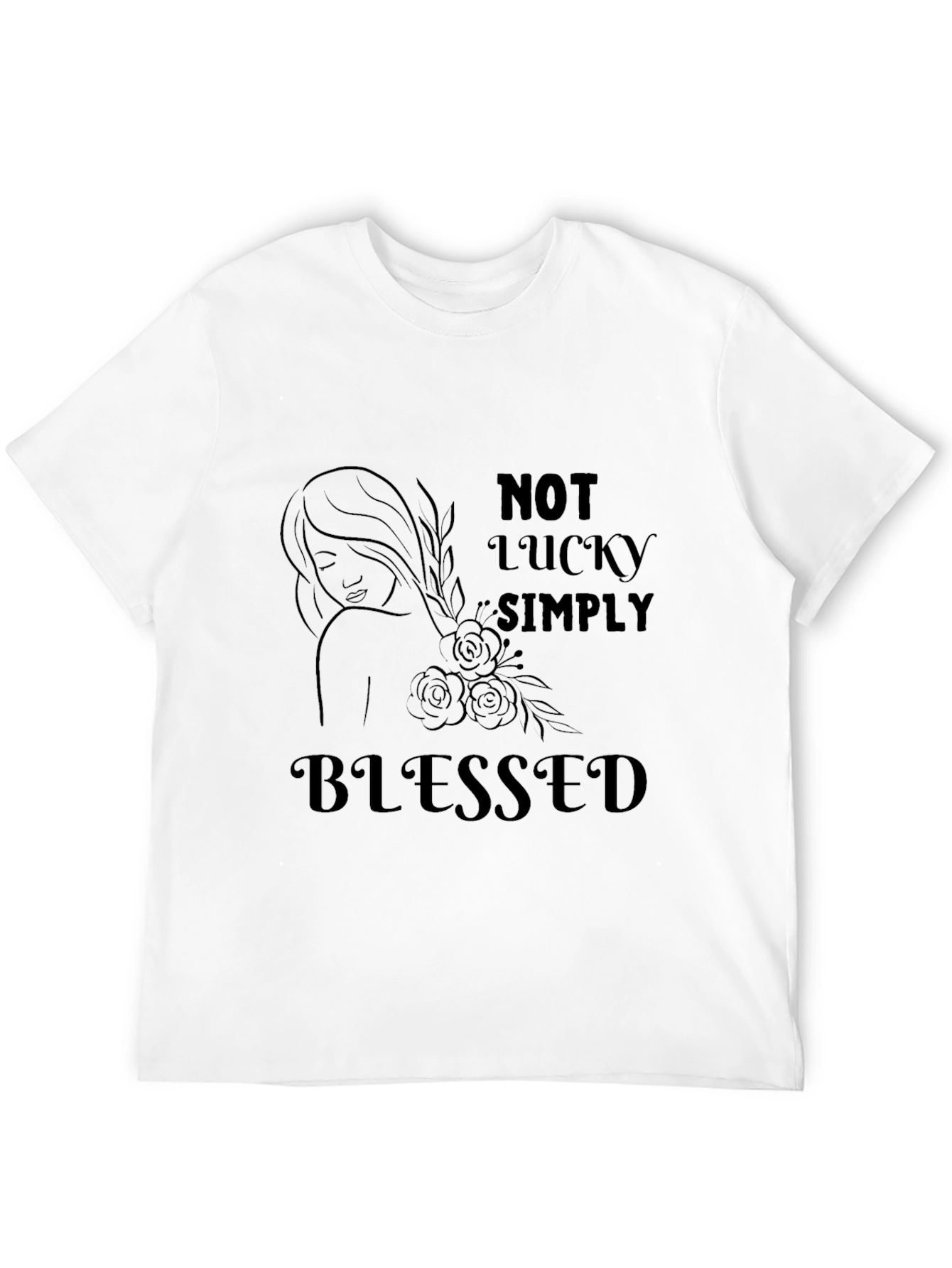 Blessed Graphic Tee - Black Casual T-Shirt