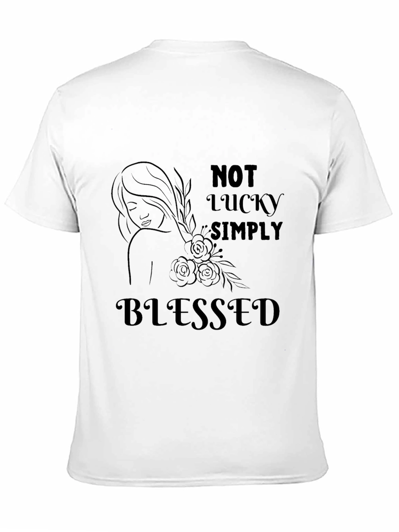 Blessed Graphic Tee - Black Casual T-Shirt