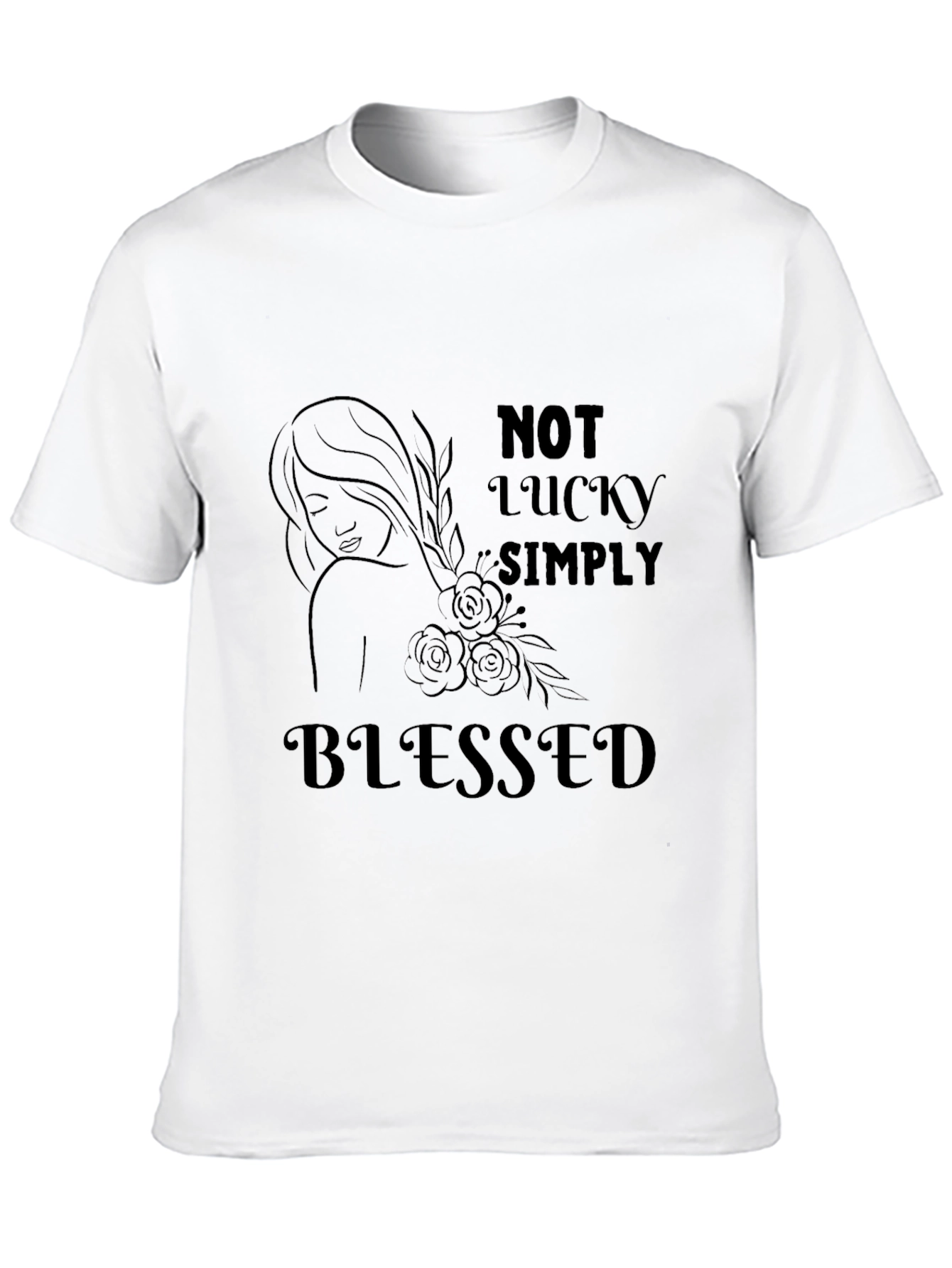 Blessed Graphic Tee - Black Casual T-Shirt