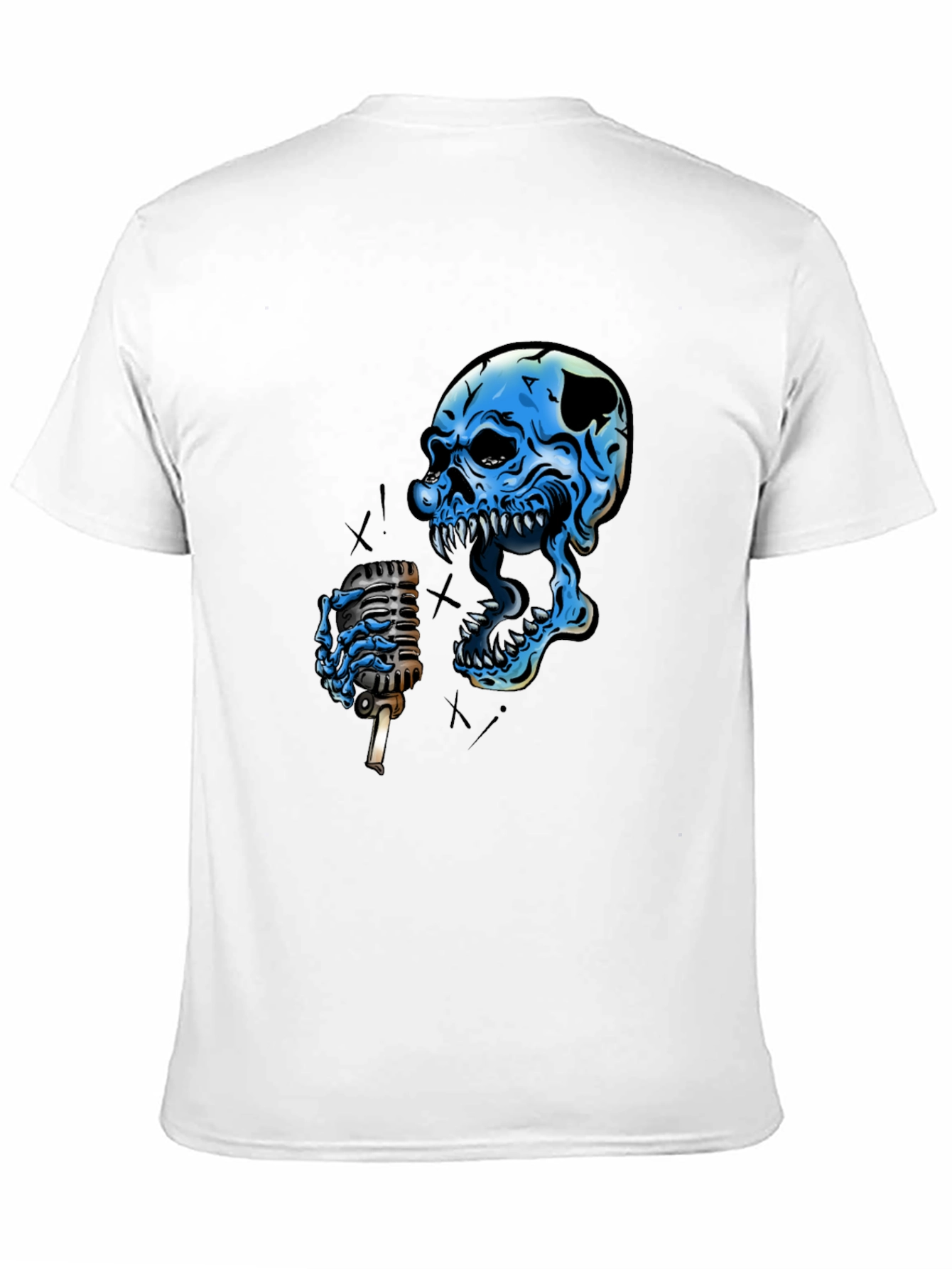 Skull Singer Graphic Black T-Shirt