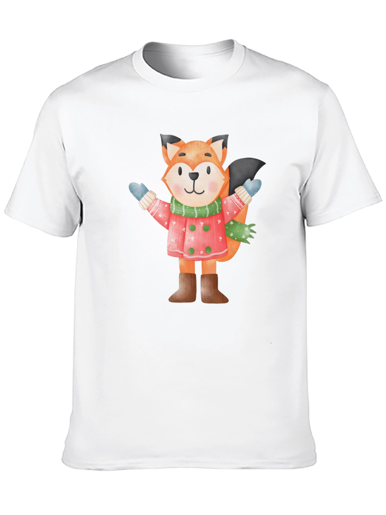 Fox Winter Cartoon T-Shirt