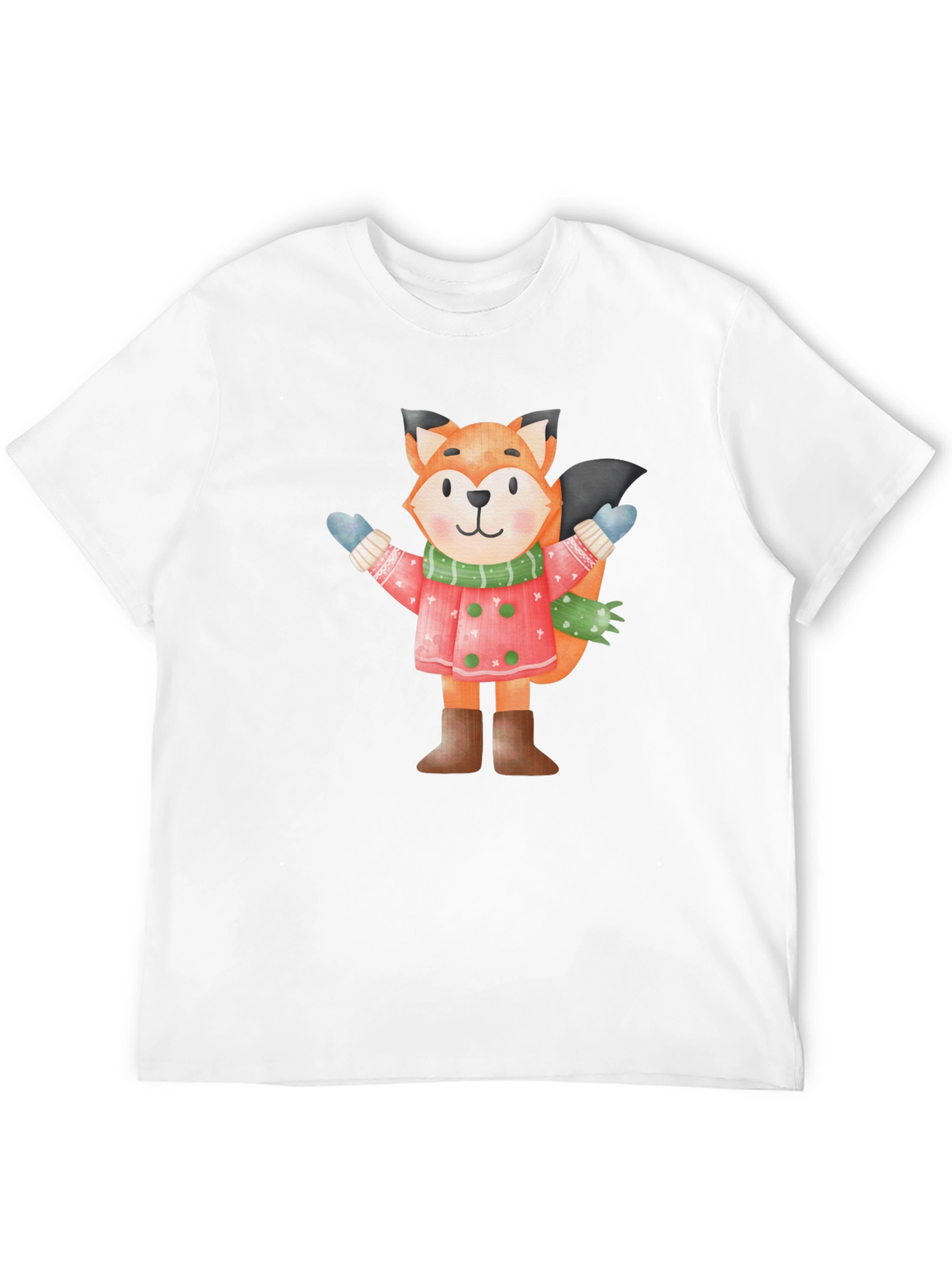 Fox Winter Cartoon T-Shirt