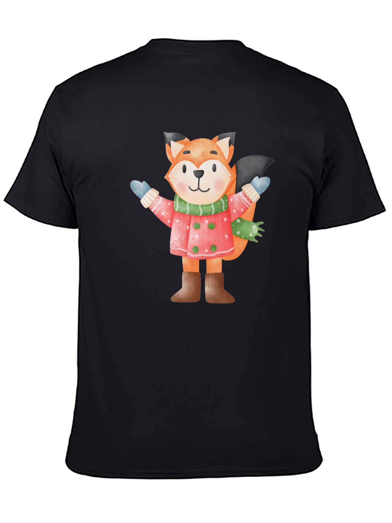 Fox Winter Cartoon T-Shirt