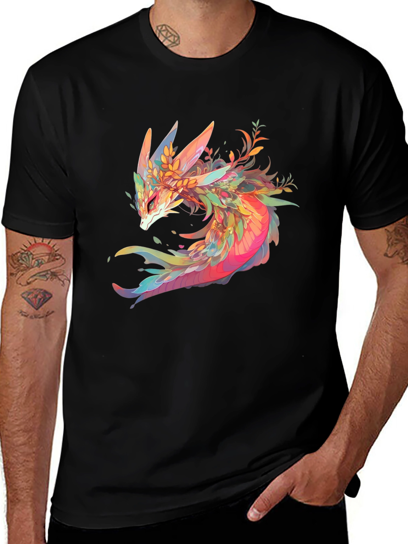 Dragon Graphic T-Shirt - Fantasy Art Tee
