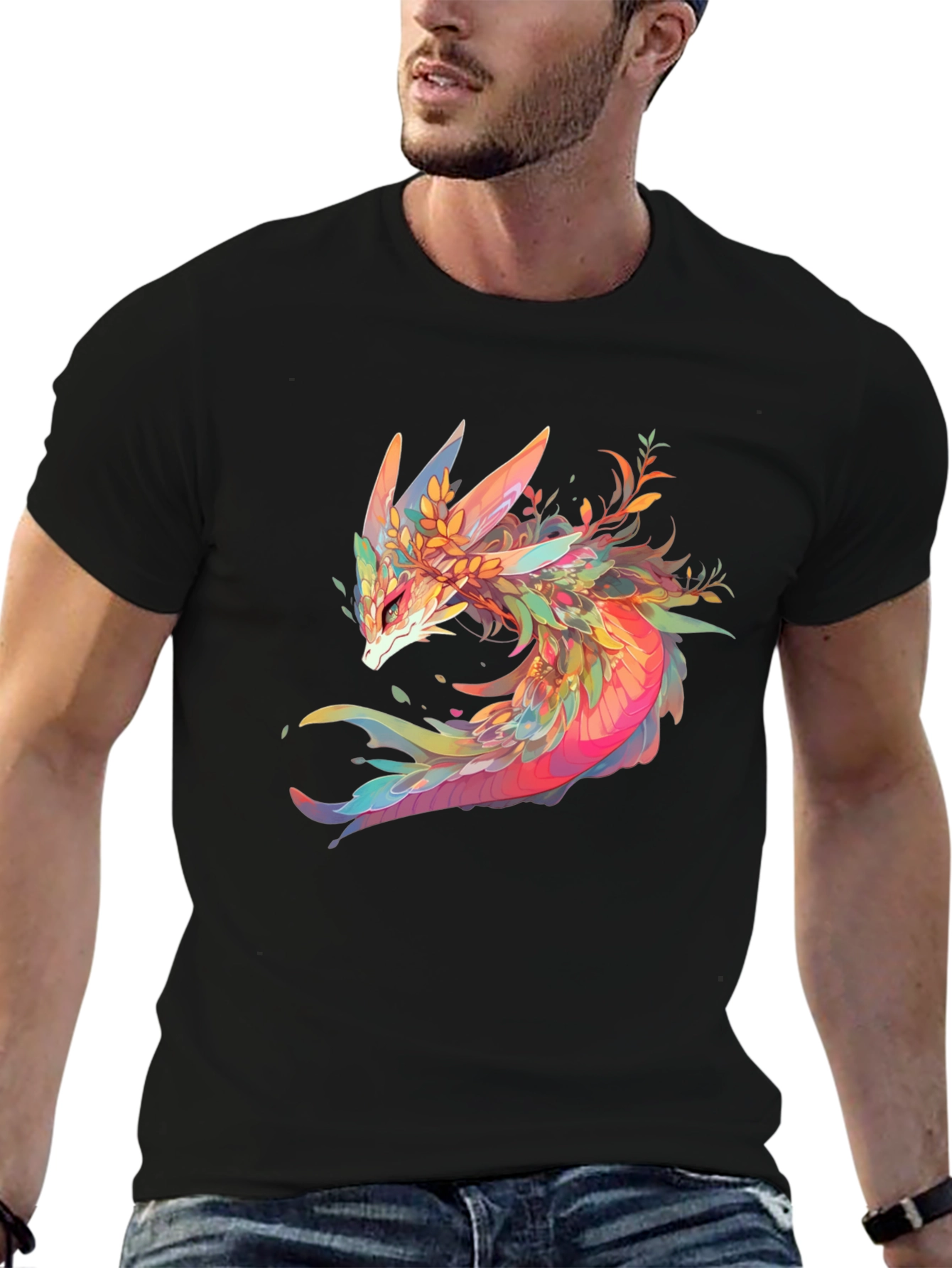 Dragon Graphic T-Shirt - Fantasy Art Tee