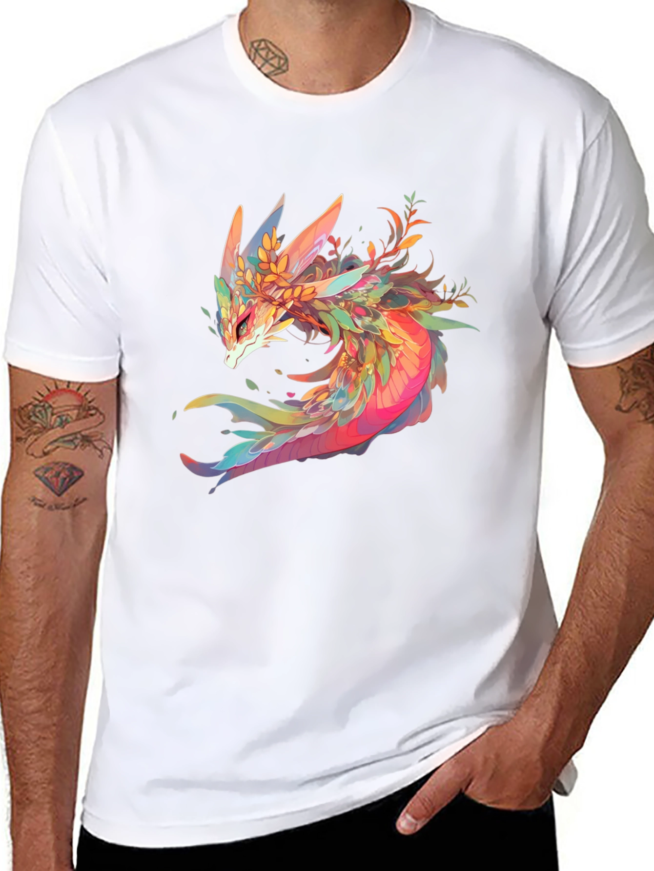Dragon Graphic T-Shirt - Fantasy Art Tee
