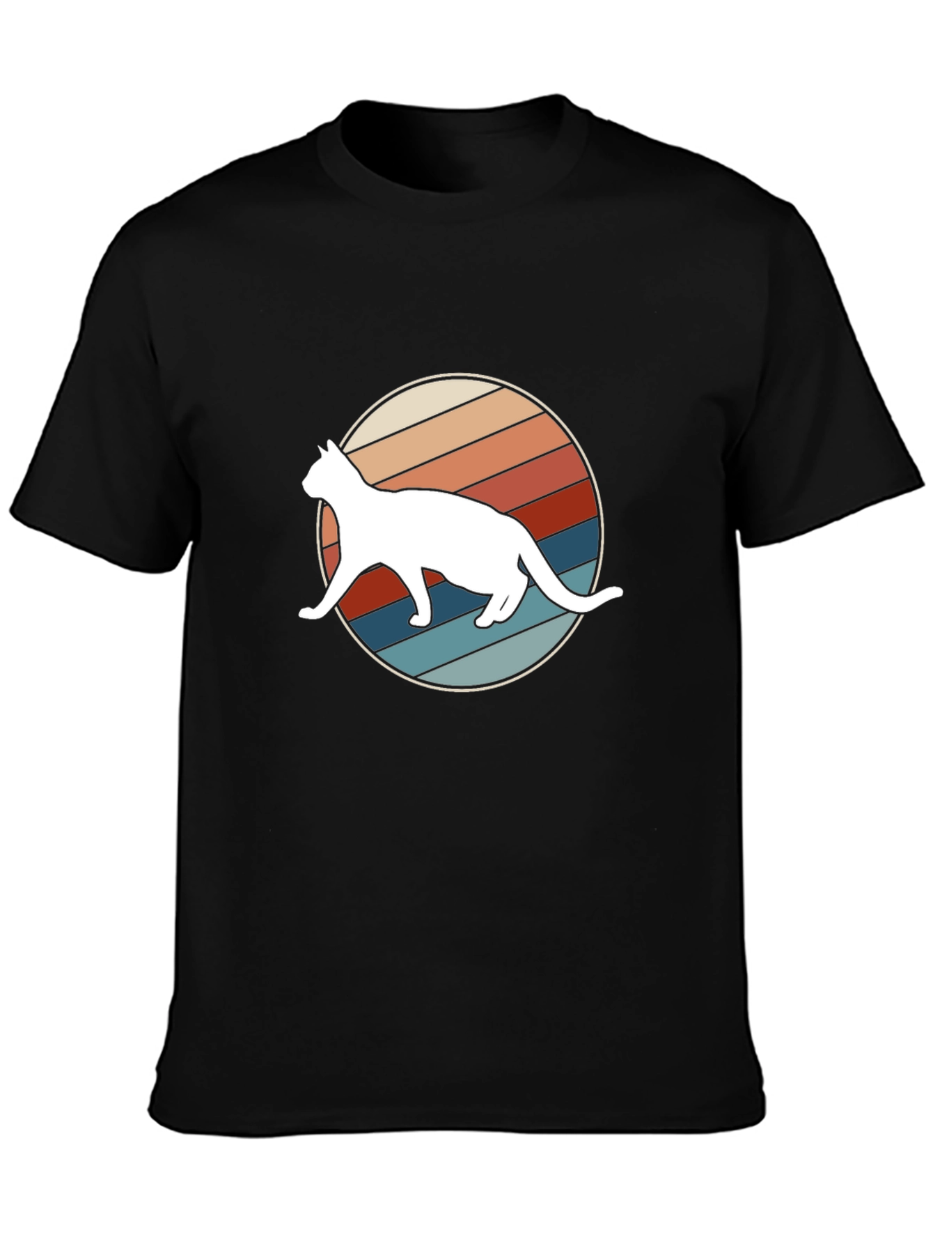 Retro Cat Graphic Tee - Cool Cat Lover Shirt