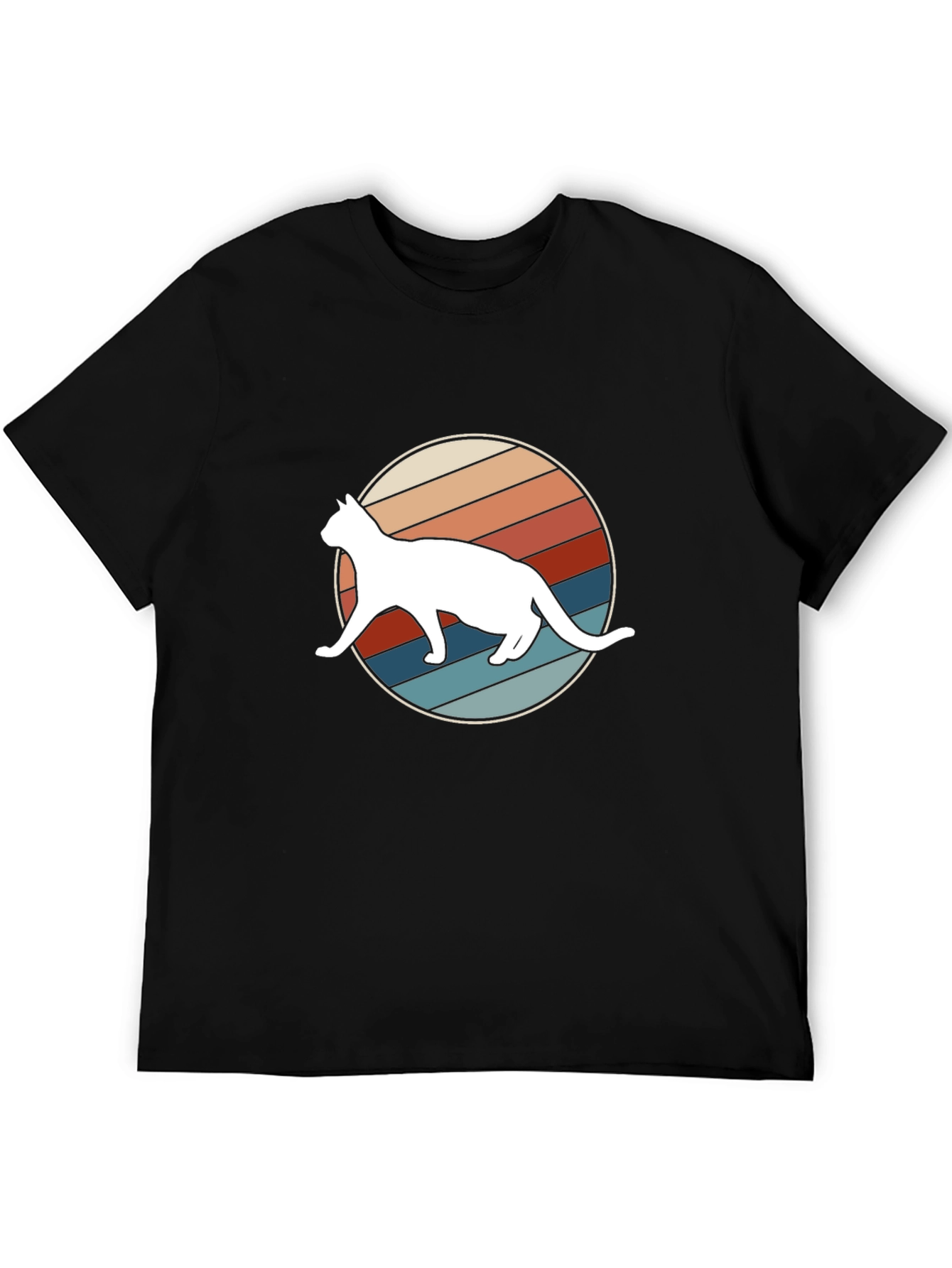 Retro Cat Graphic Tee - Cool Cat Lover Shirt