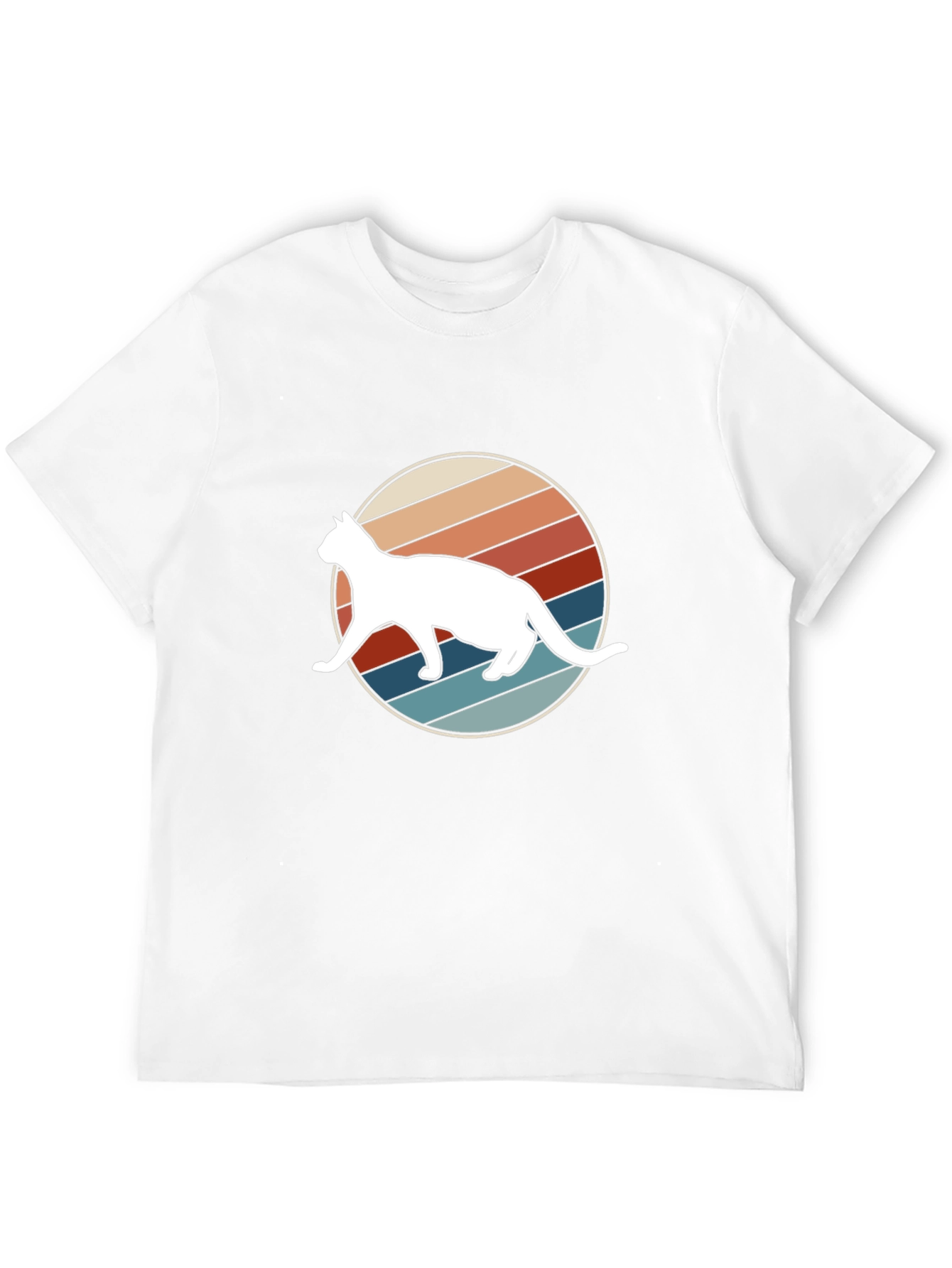 Retro Cat Graphic Tee - Cool Cat Lover Shirt