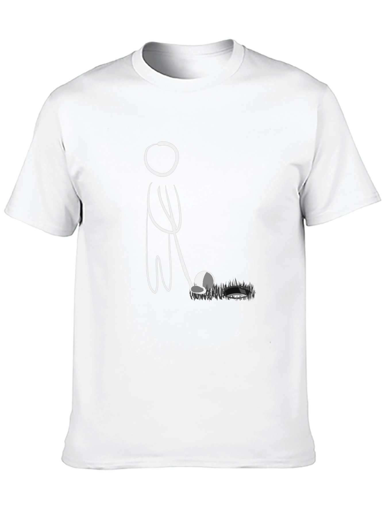 Golf Stick Figure Graphic Tee - Black