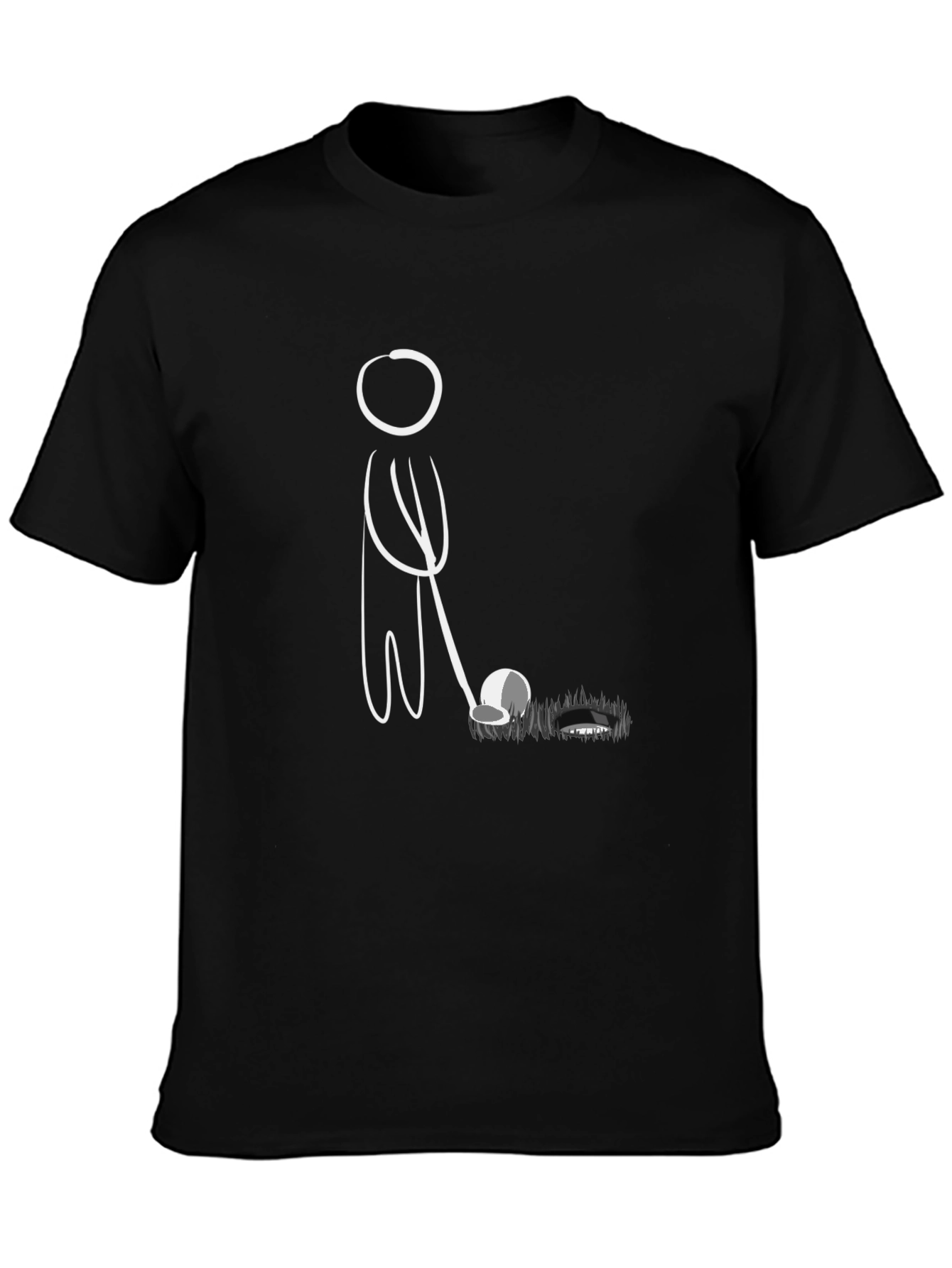 Golf Stick Figure Graphic Tee - Black