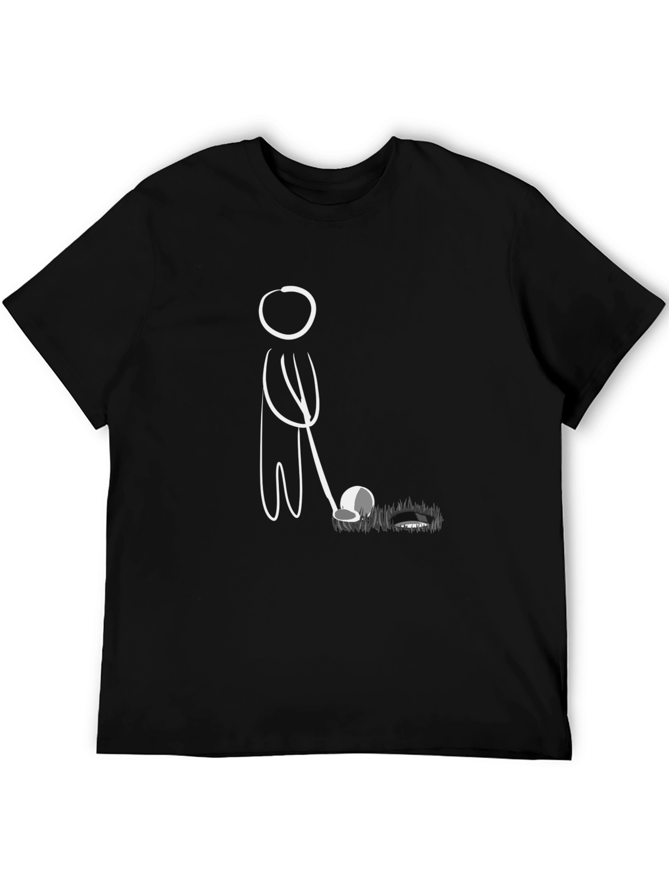 Golf Stick Figure Graphic Tee - Black