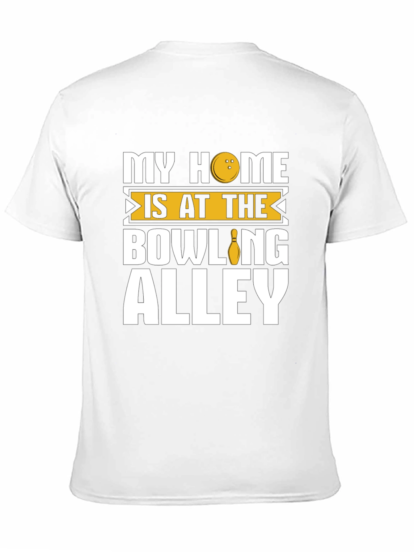 Bowling Alley Home Black Graphic T-Shirt