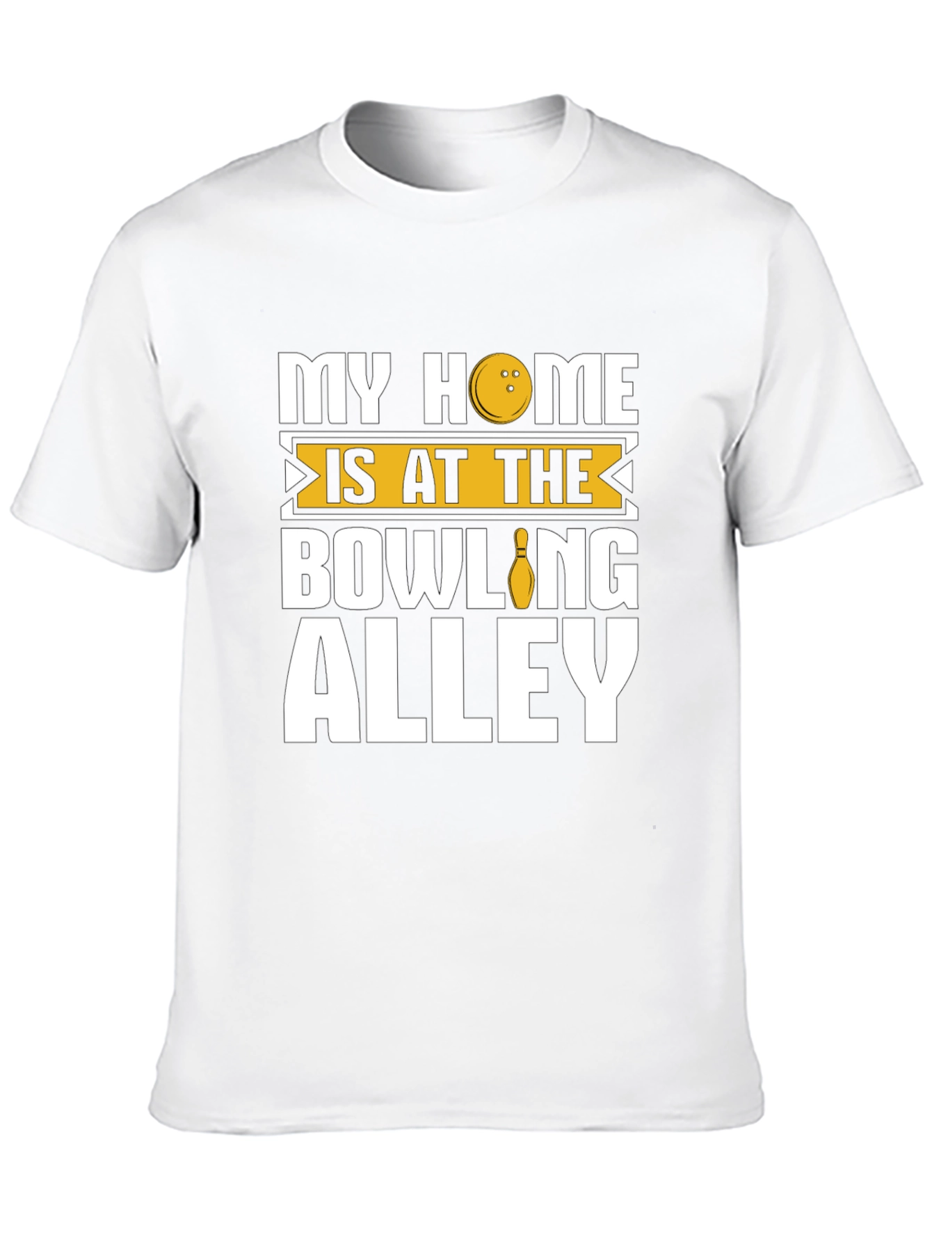 Bowling Alley Home Black Graphic T-Shirt