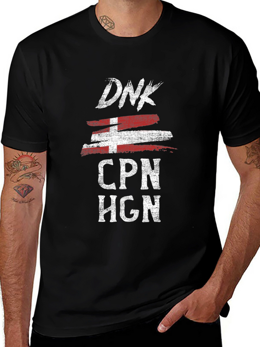 Denmark Travel Shirt DNK CPN HGN Black Cotton Tee