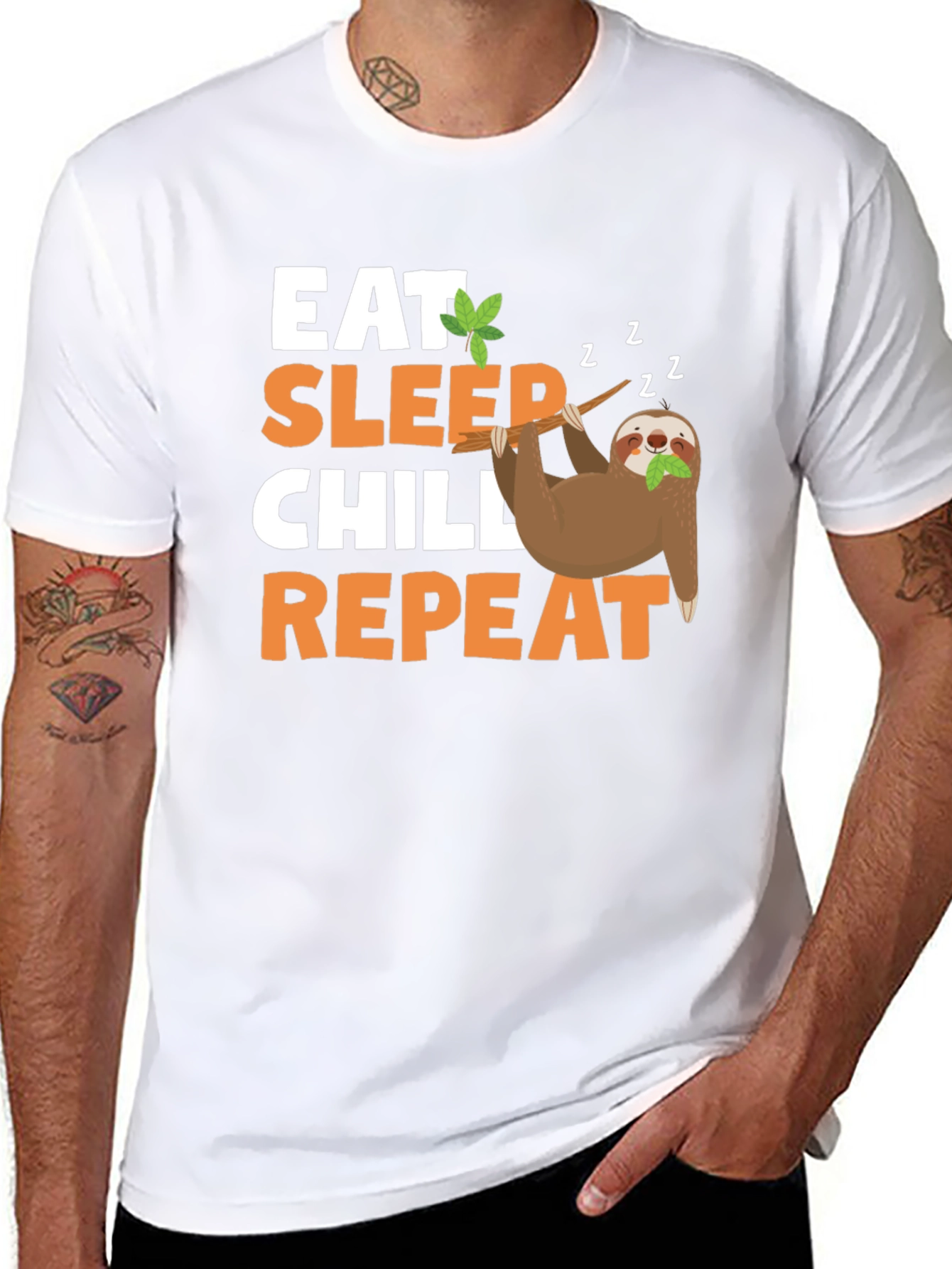 Eat Sleep Chill Repeat Sloth T-Shirt