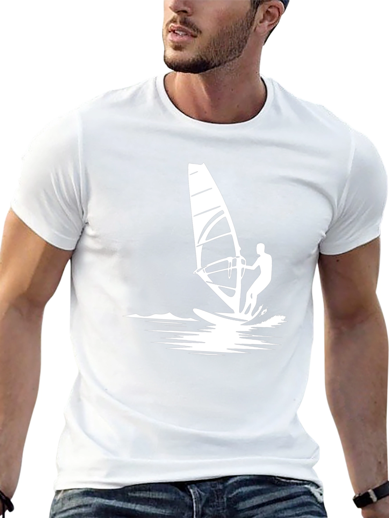 Windsurfing Graphic Tee - Black