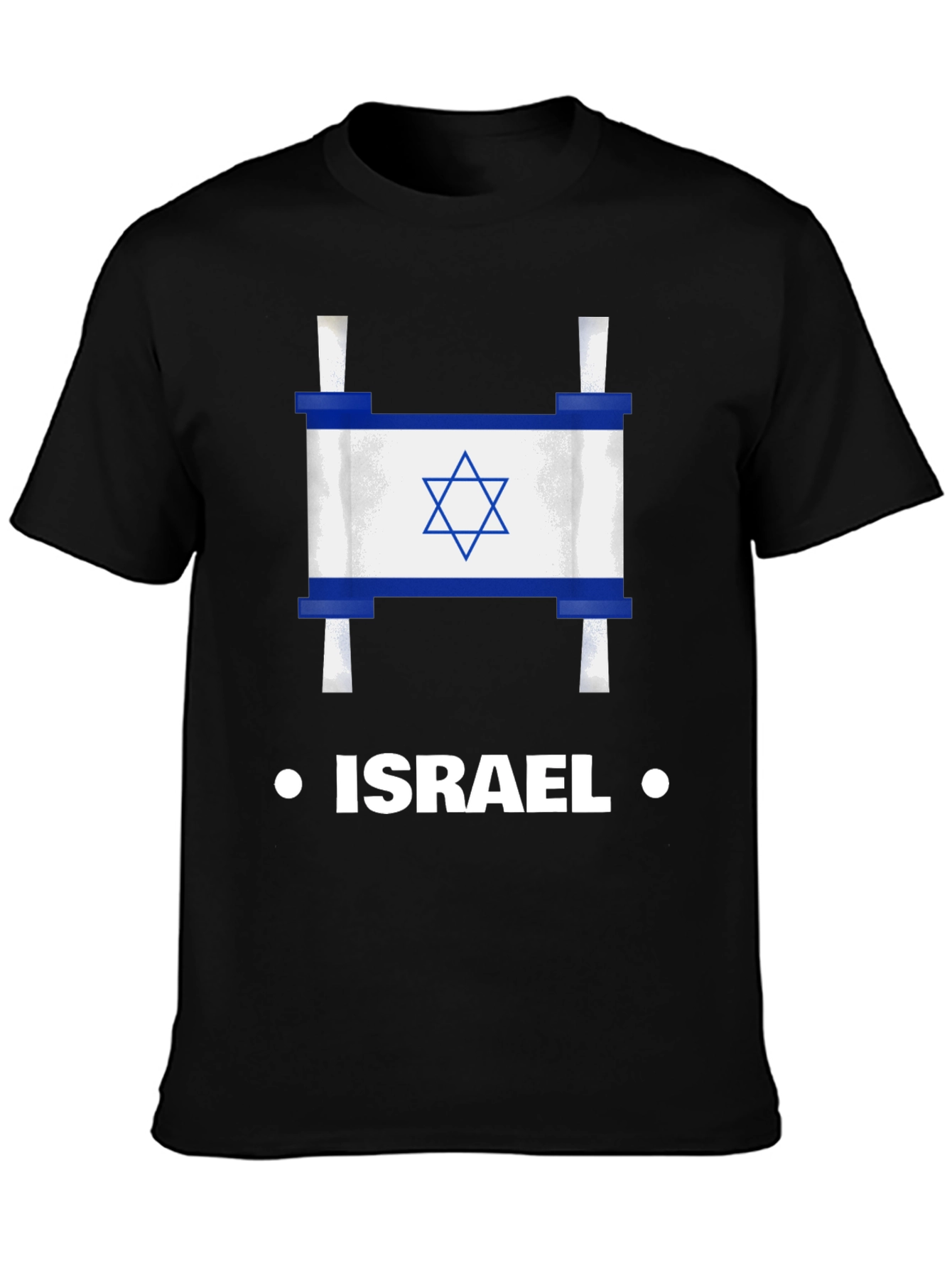 Israel Flag Scroll Graphic T-Shirt