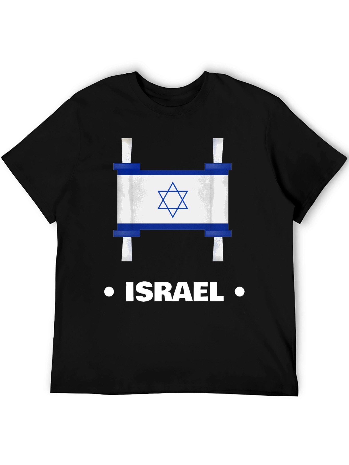 Israel Flag Scroll Graphic T-Shirt