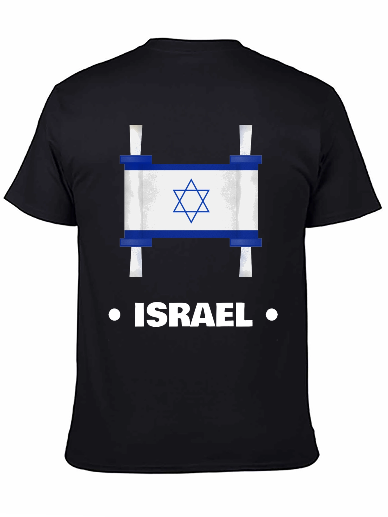 Israel Flag Scroll Graphic T-Shirt