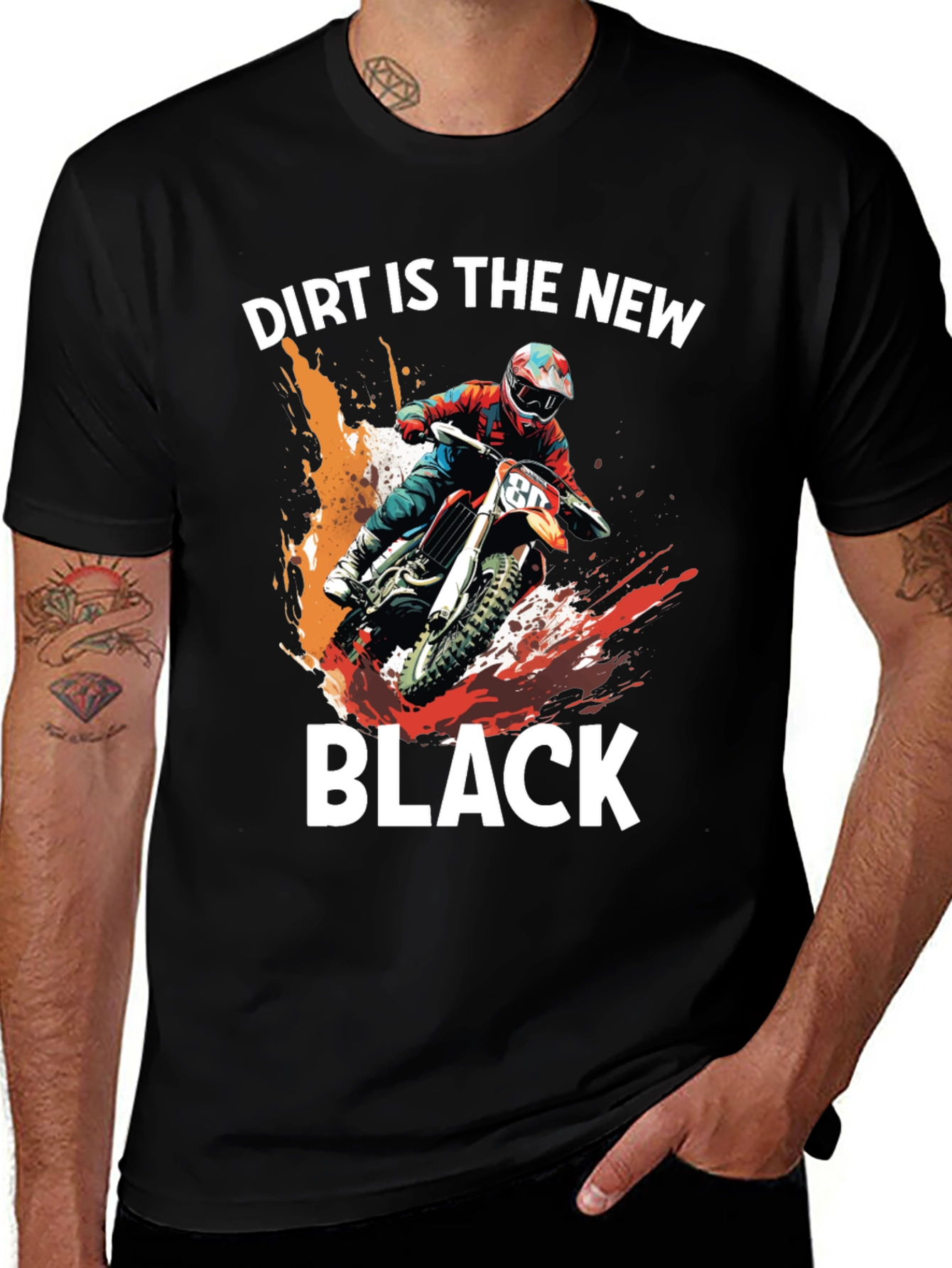 Dirt is the New Black Motocross T-Shirt