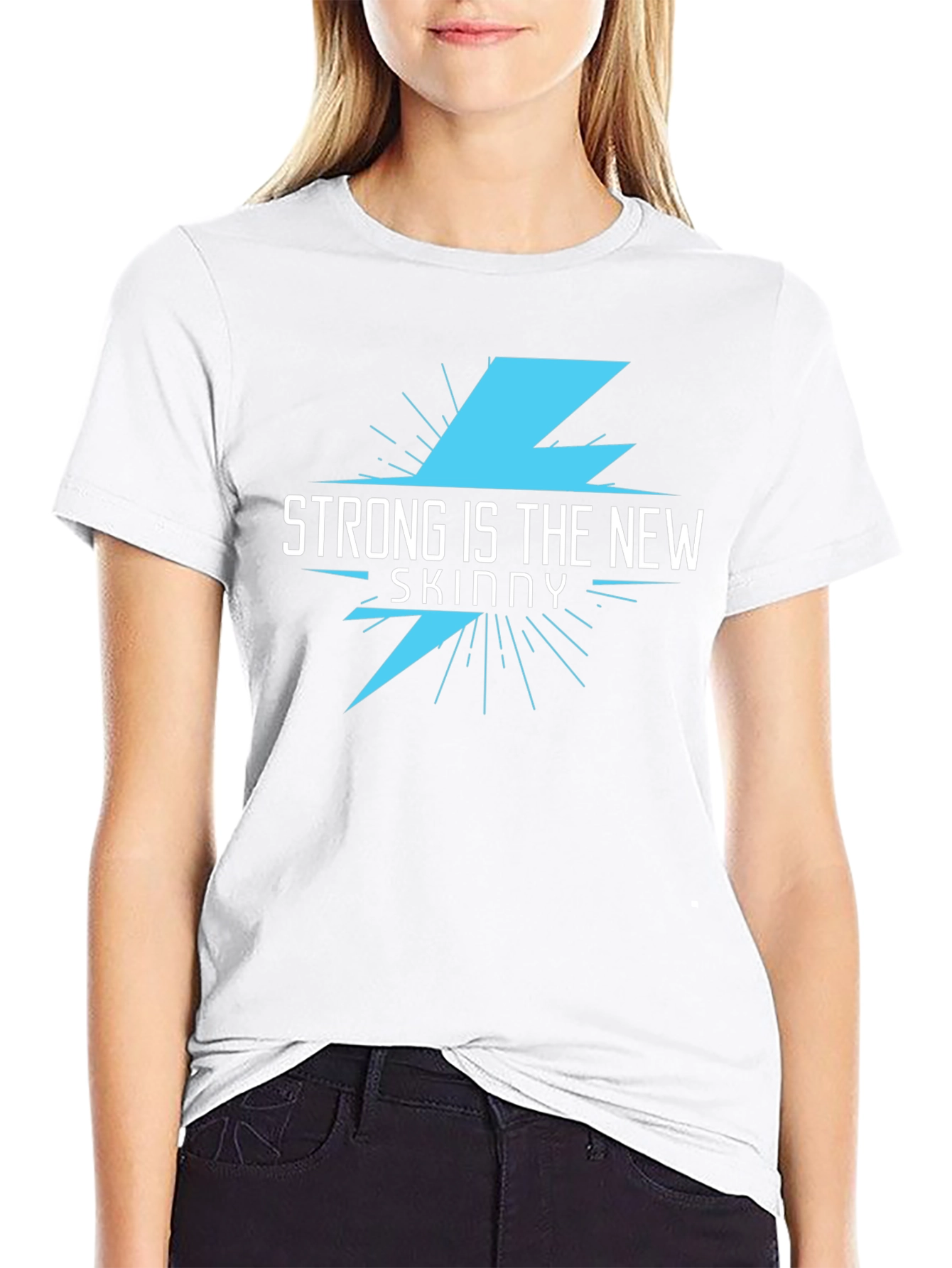 Strong Is The New Skinny Black Graphic Tee