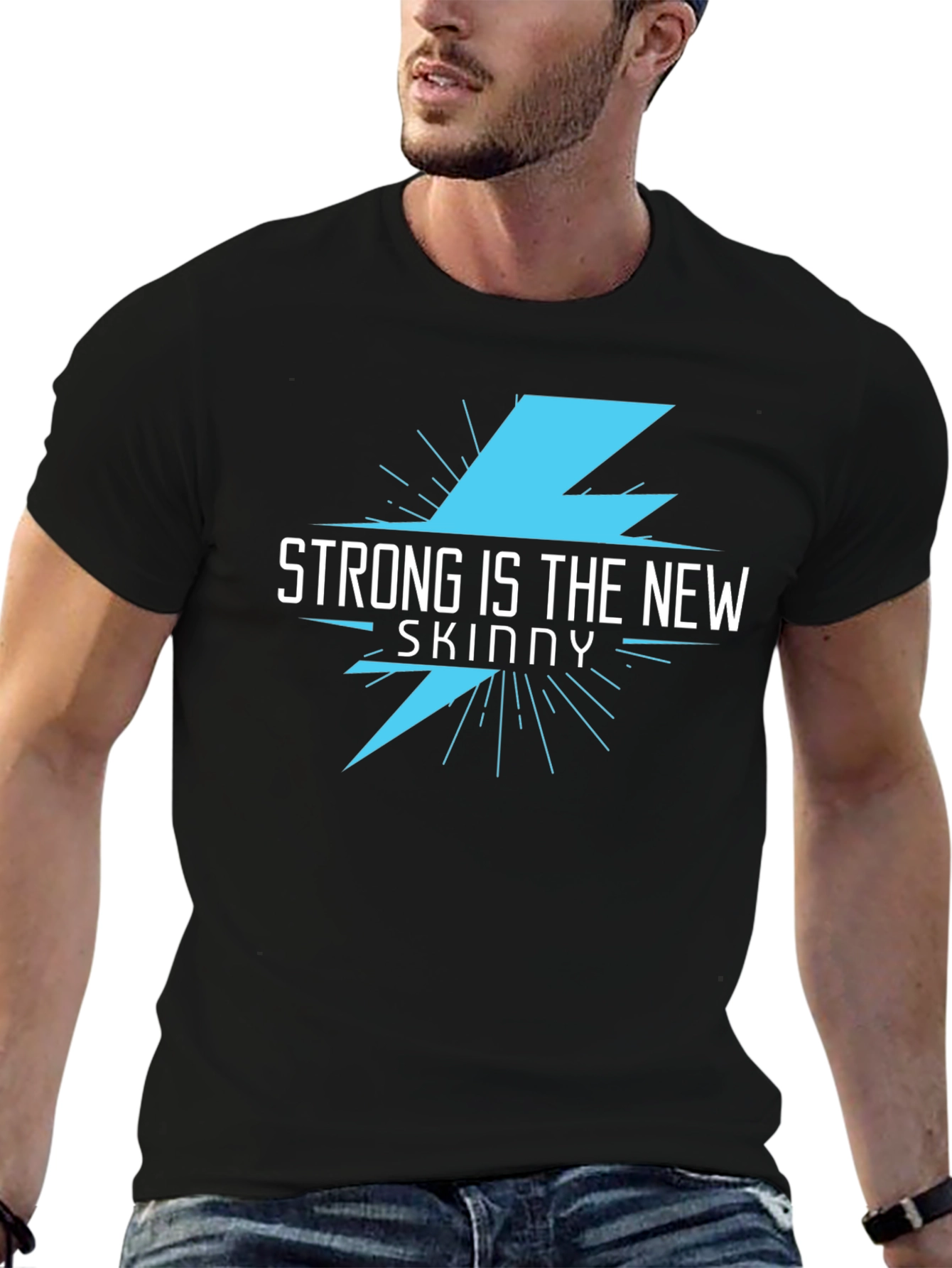 Strong Is The New Skinny Black Graphic Tee