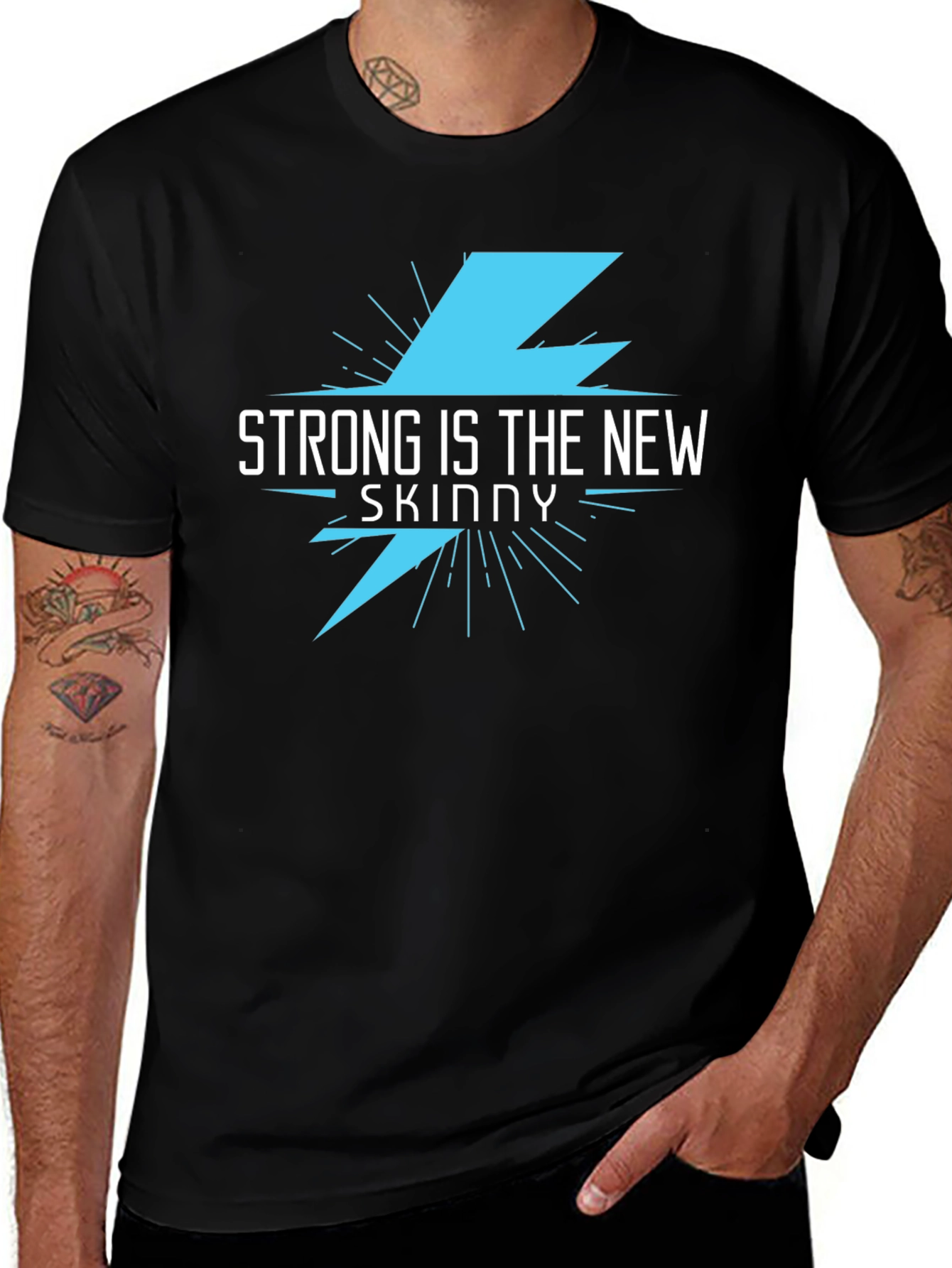 Strong Is The New Skinny Black Graphic Tee