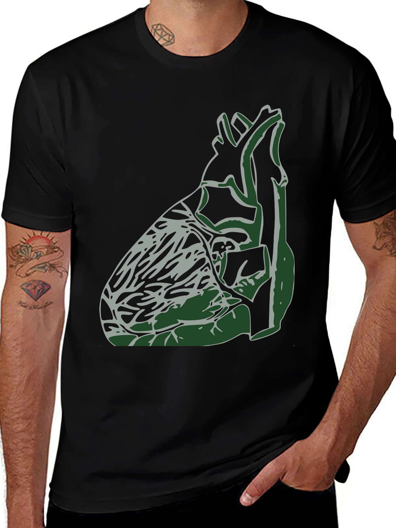 Anatomical Heart Graphic Tee - Unique Design