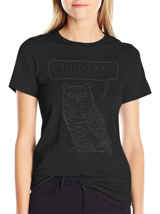 Whomstd Owl Graphic Tee - Black T-Shirt