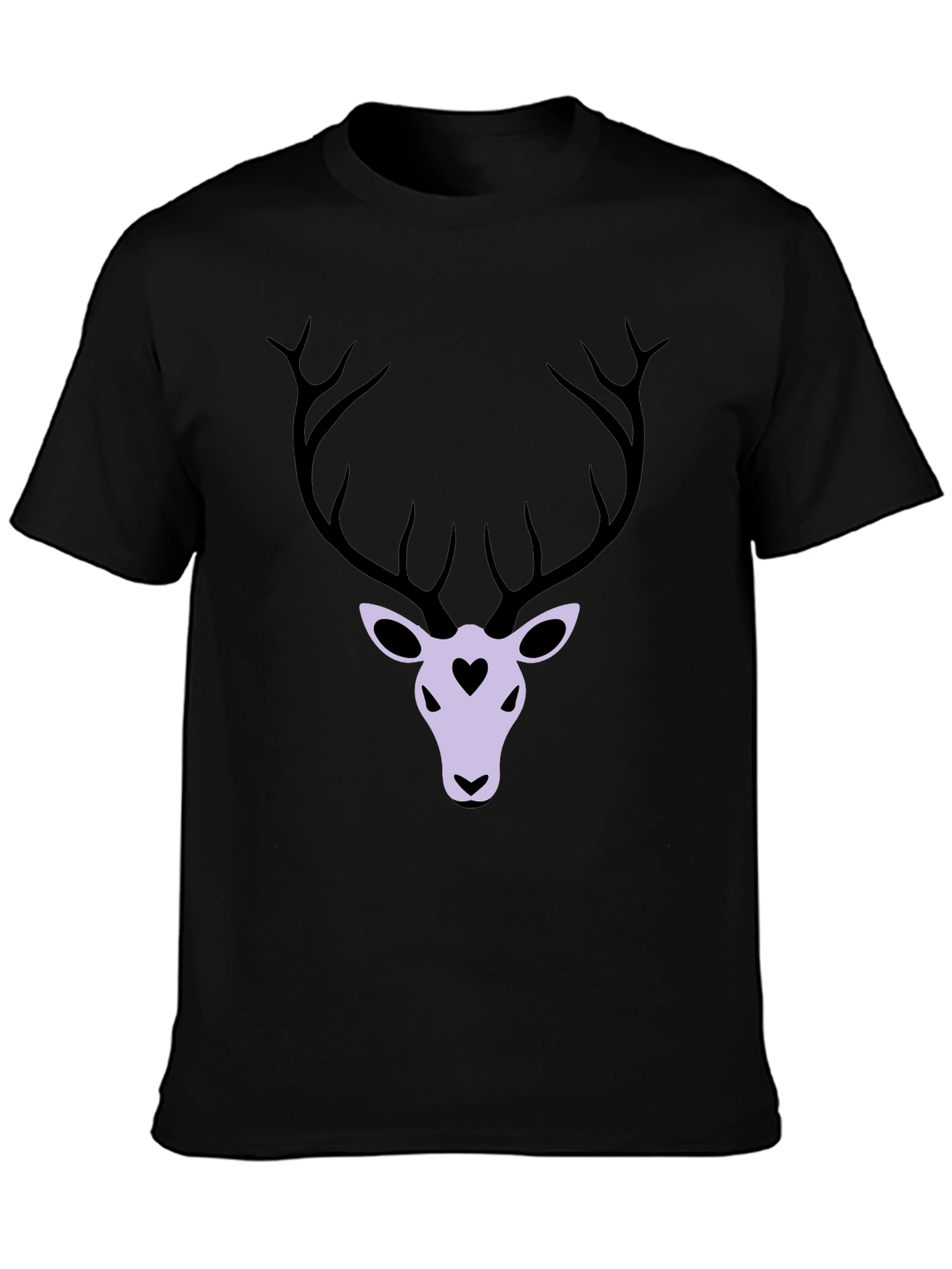 Deer Heart Graphic T-Shirt - Black