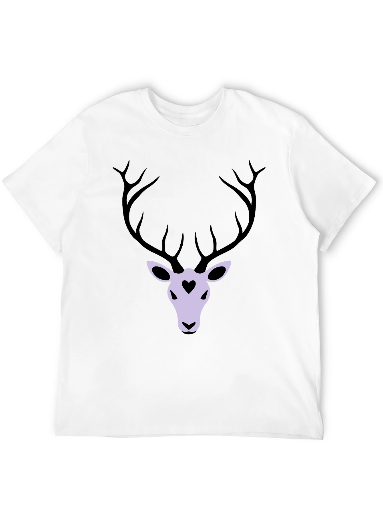 Deer Heart Graphic T-Shirt - Black