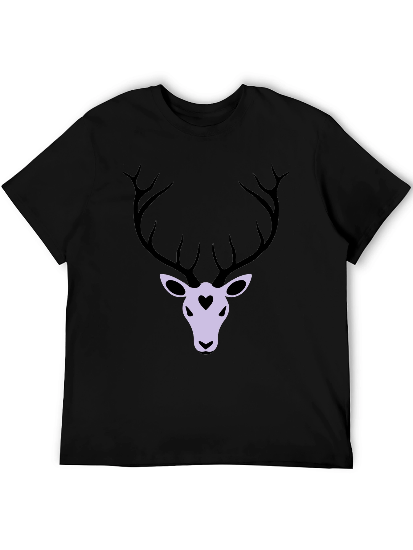 Deer Heart Graphic T-Shirt - Black