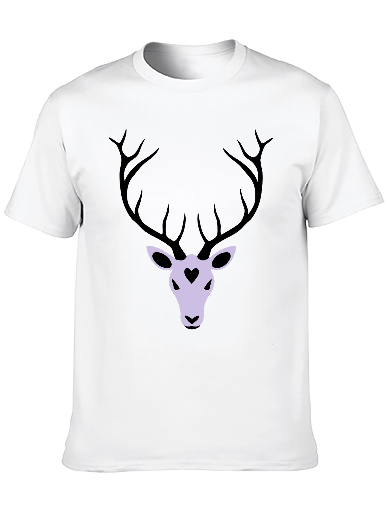 Deer Heart Graphic T-Shirt - Black