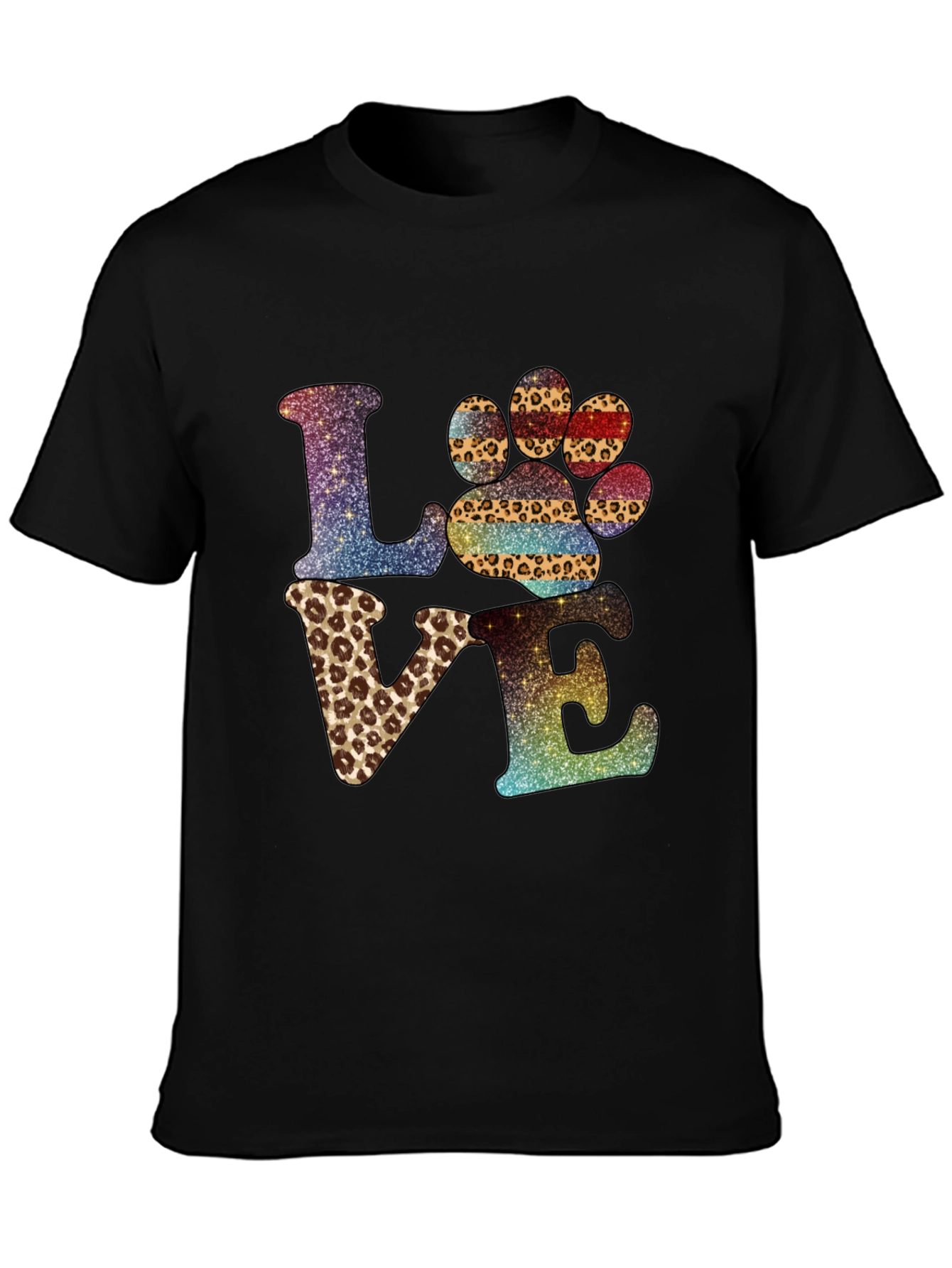 LOVE Paw Print Graphic T-Shirt