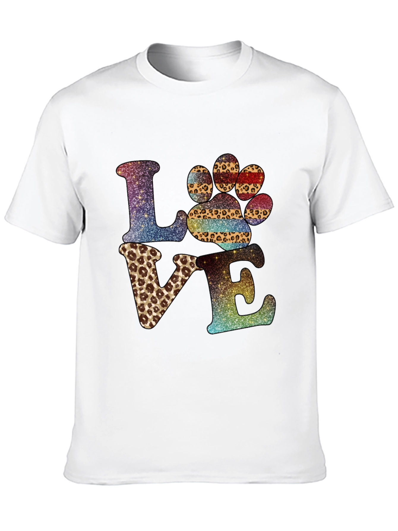 LOVE Paw Print Graphic T-Shirt