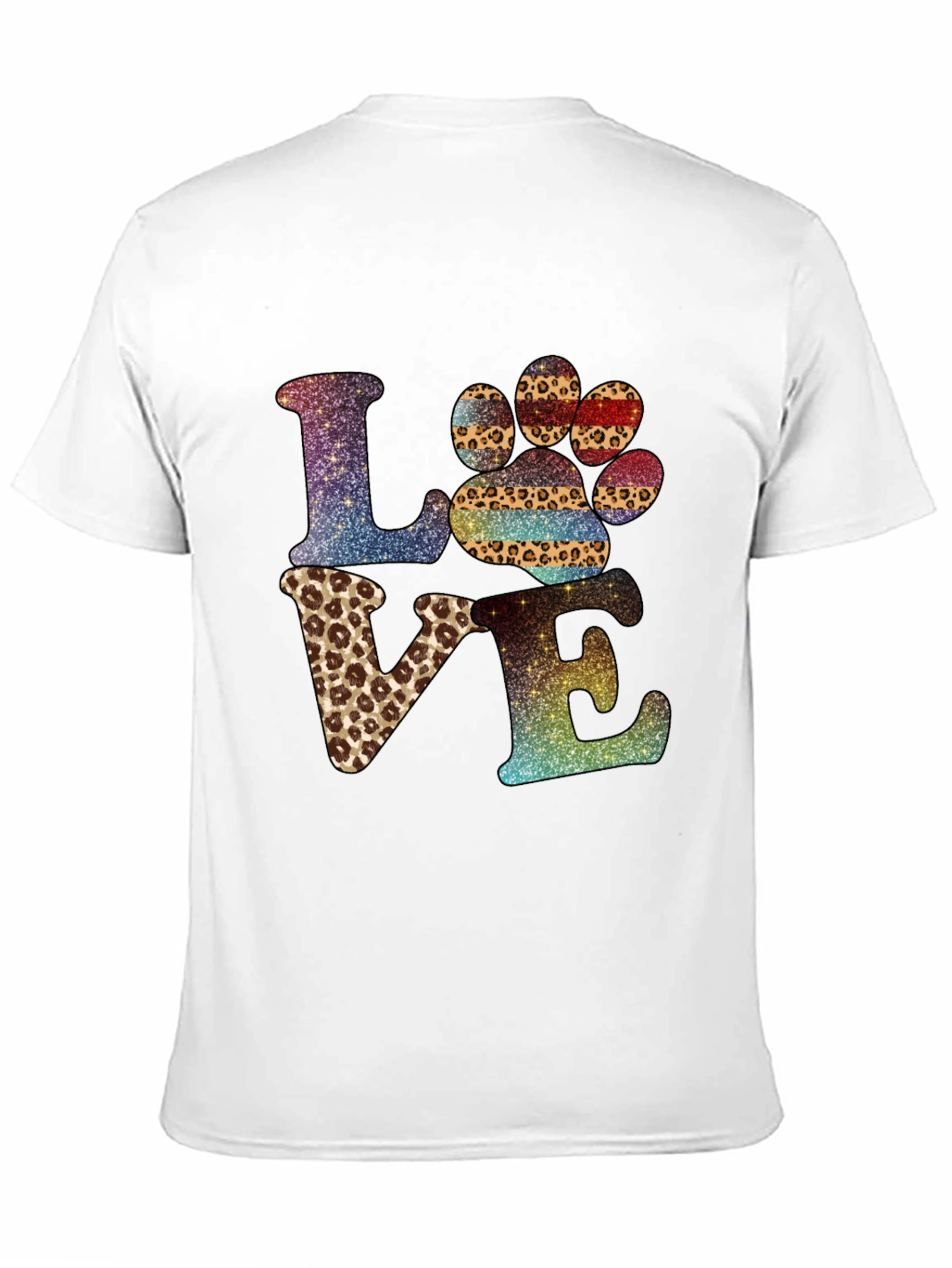 LOVE Paw Print Graphic T-Shirt