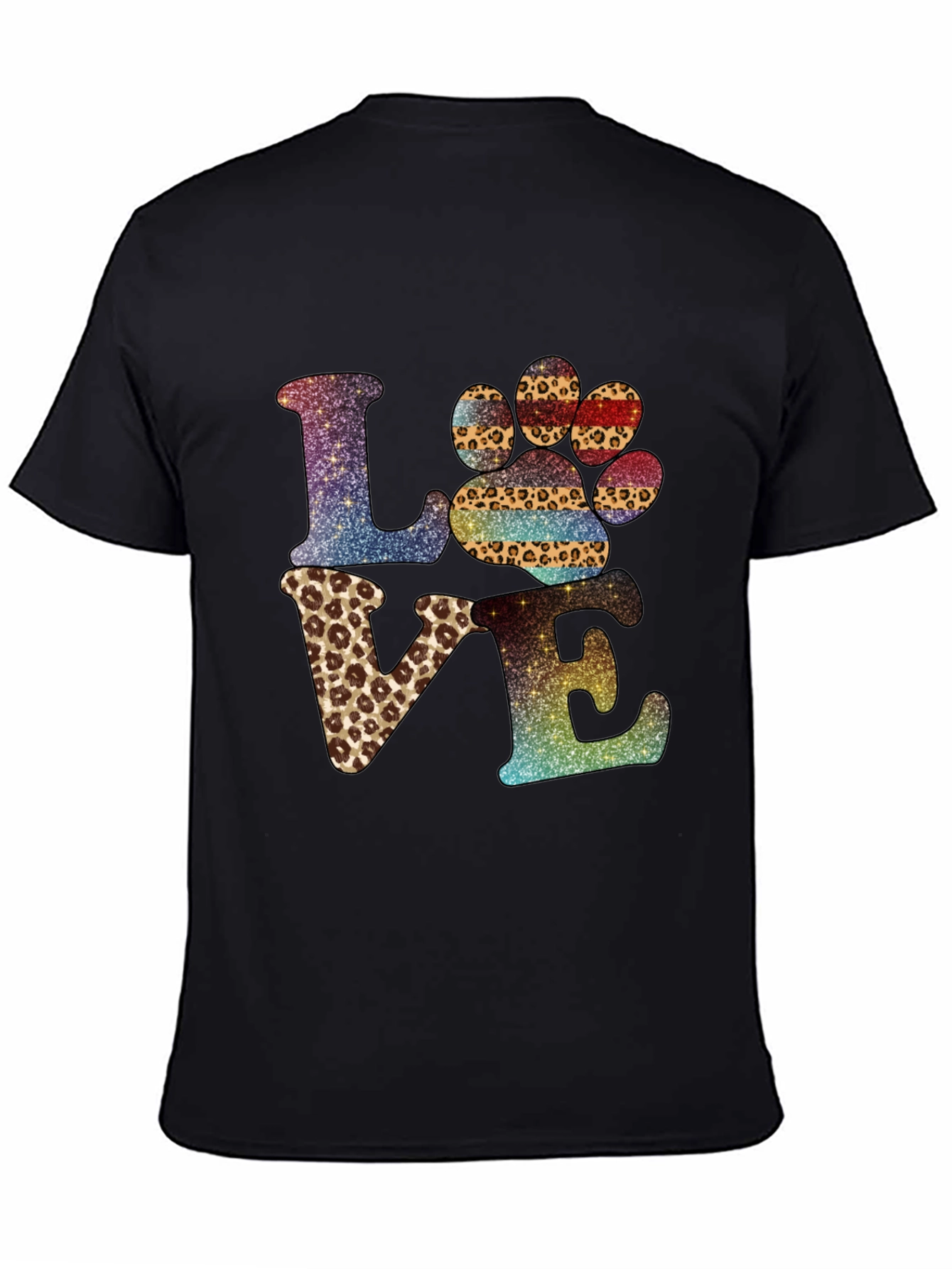 LOVE Paw Print Graphic T-Shirt
