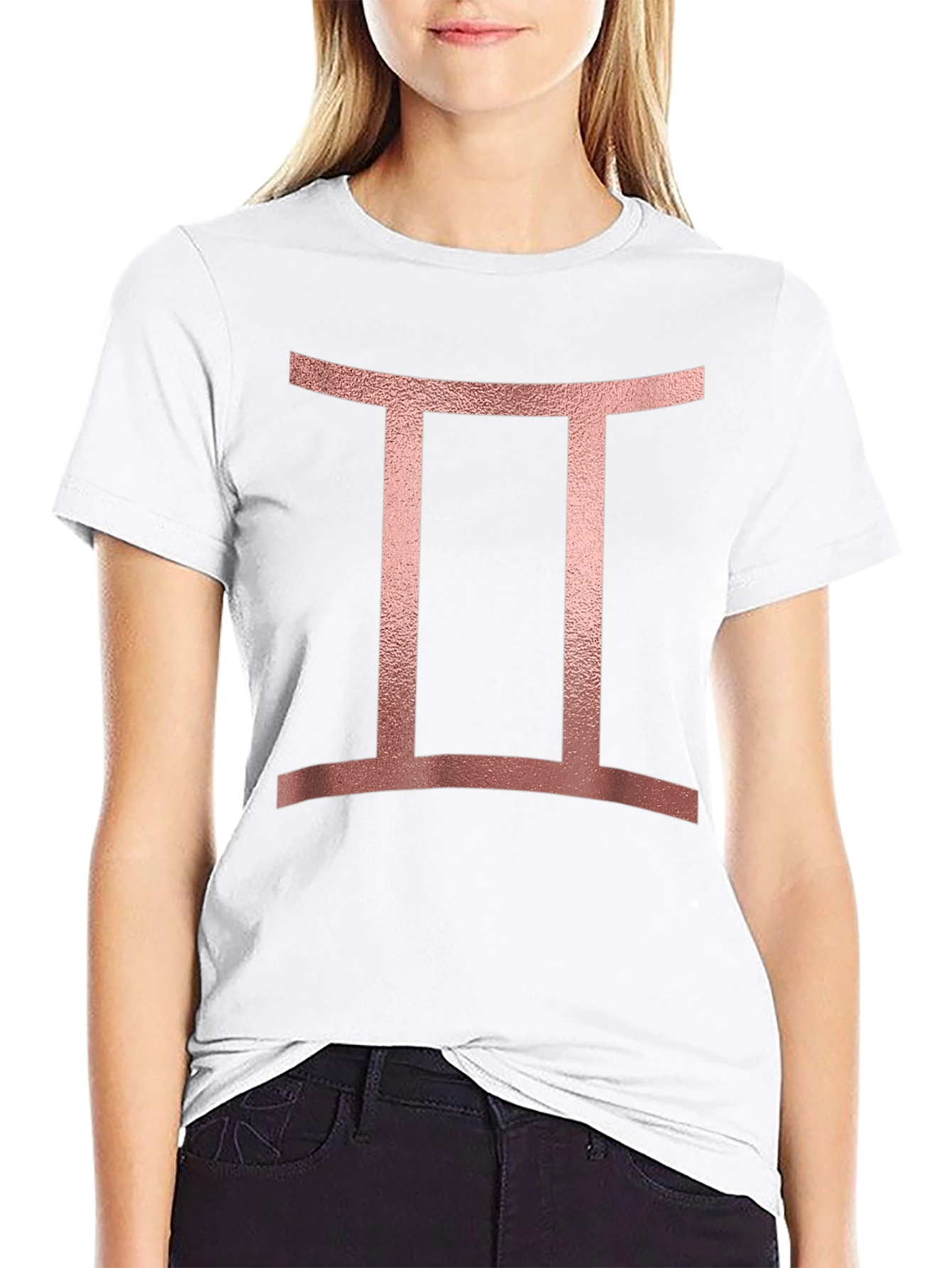 Gemini Zodiac Sign T-Shirt - Black Tee
