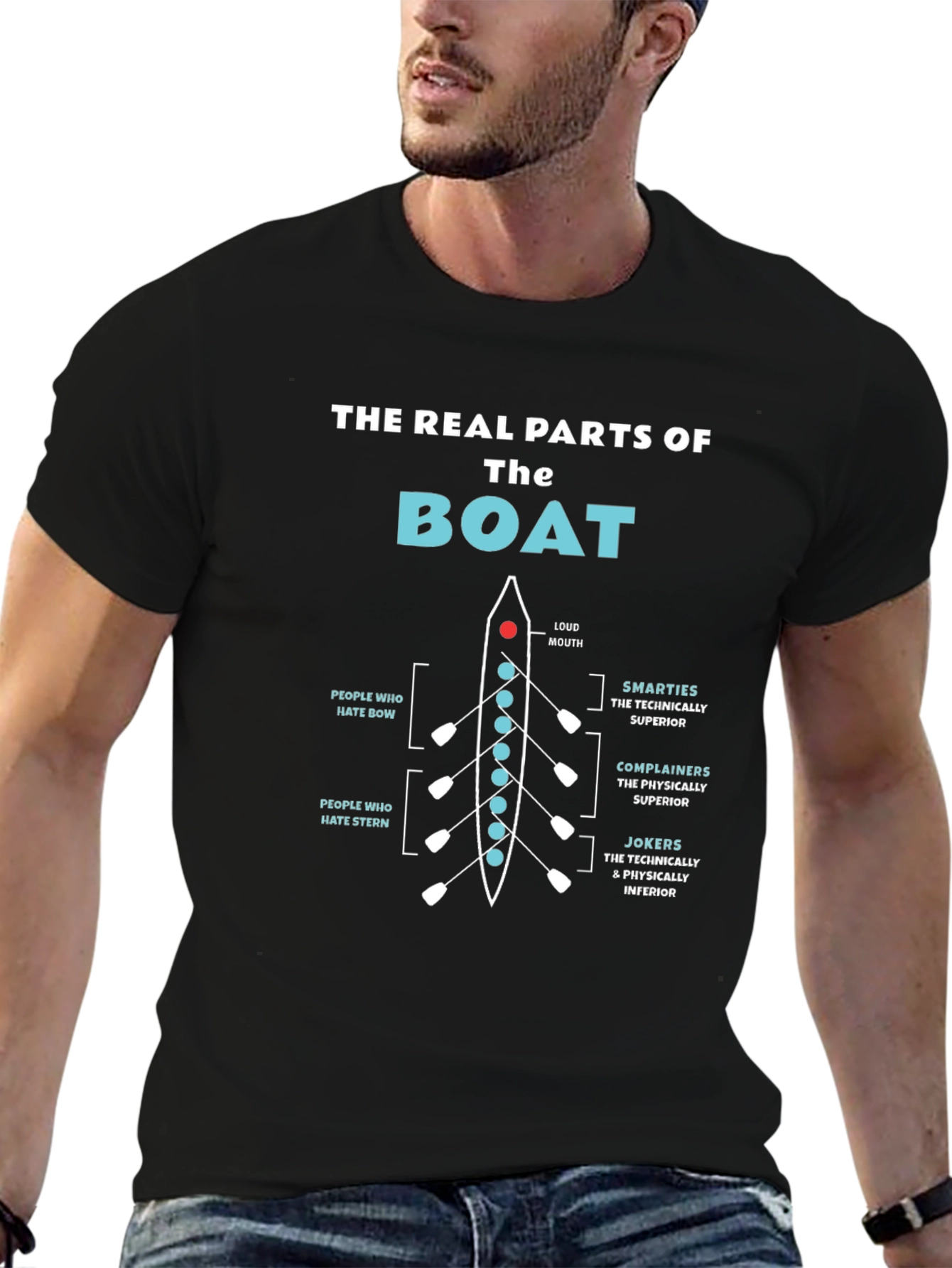 The Real Parts of The Boat Funny Rowing T-Shirt