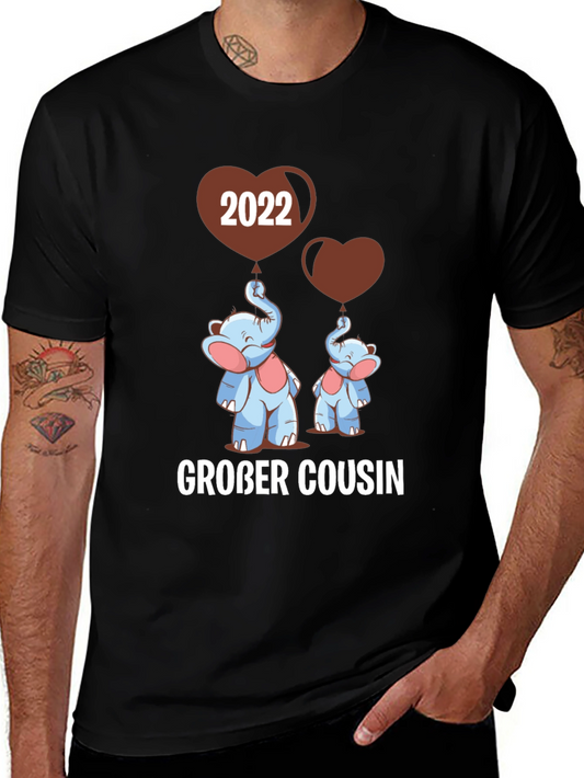 Großer Cousin T-Shirt - Matching Elephant Family Tee