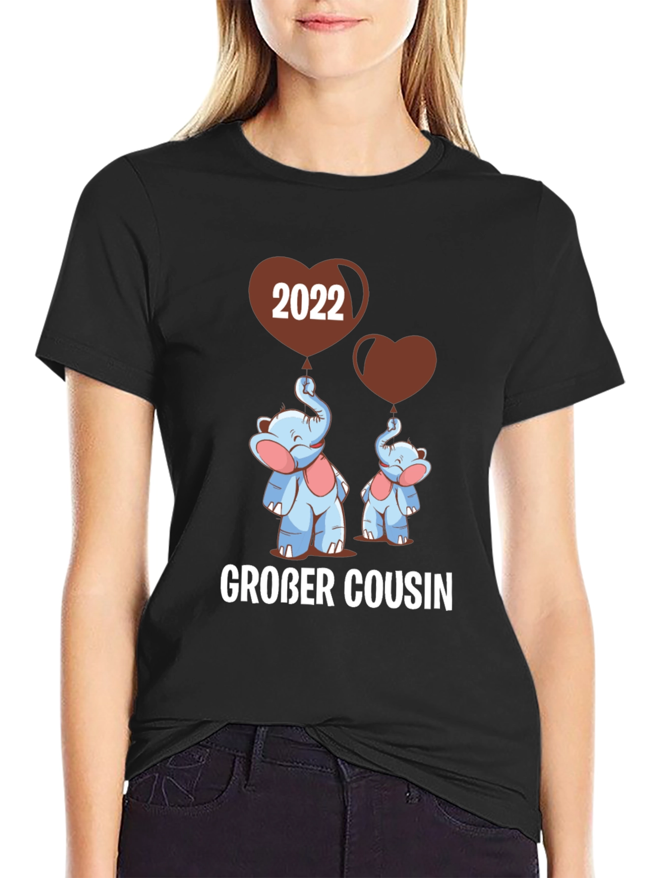 Großer Cousin T-Shirt - Matching Elephant Family Tee