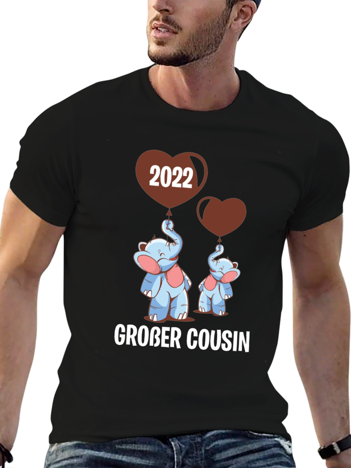 Großer Cousin T-Shirt - Matching Elephant Family Tee