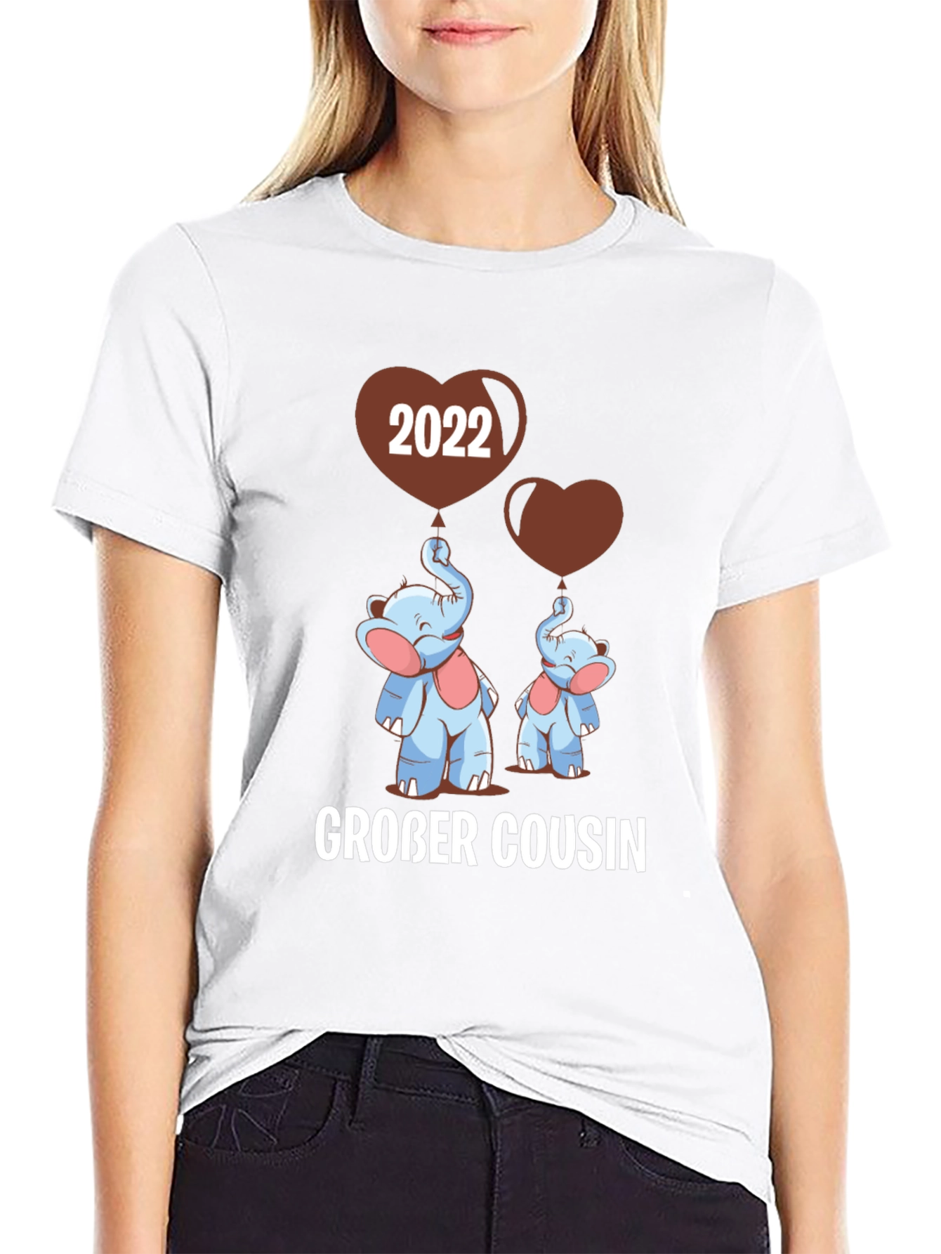 Großer Cousin T-Shirt - Matching Elephant Family Tee
