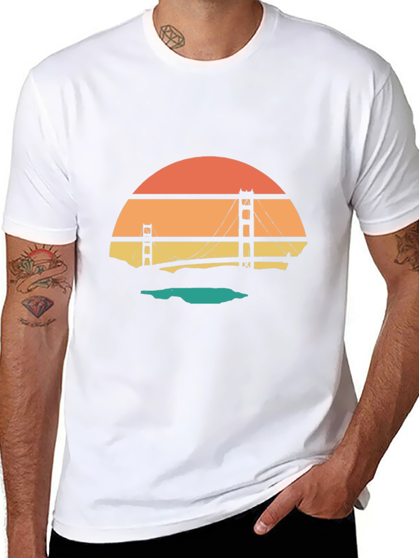Golden Gate Bridge Retro Graphic Tee