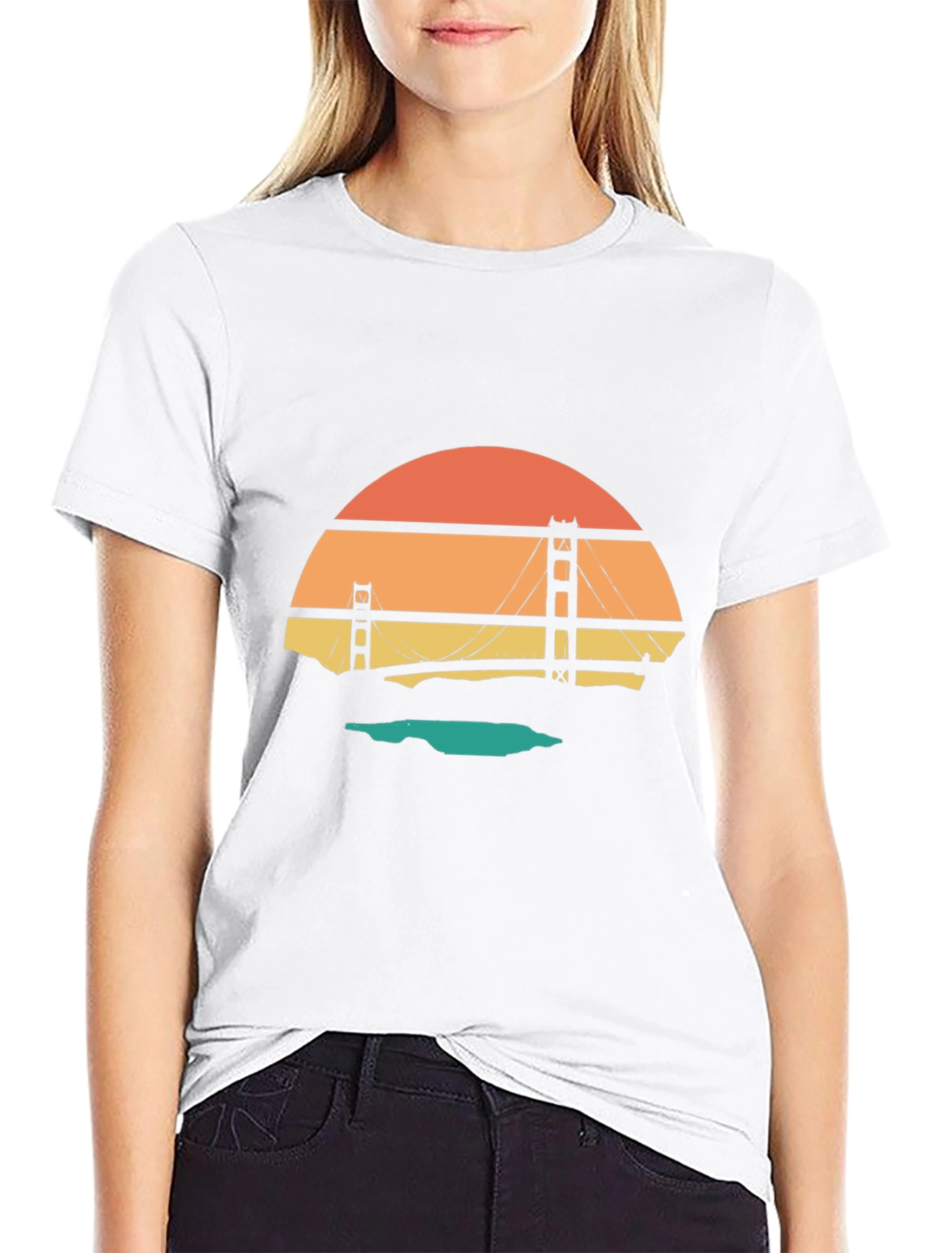 Golden Gate Bridge Retro Graphic Tee