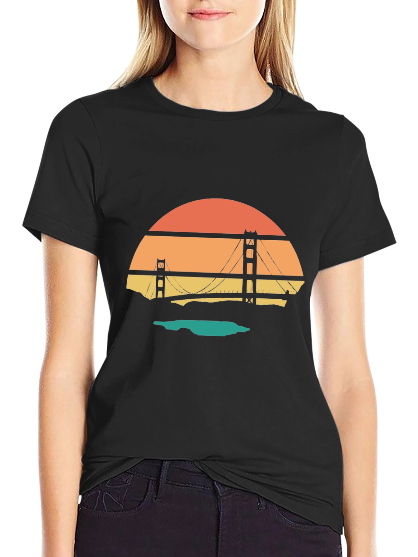 Golden Gate Bridge Retro Graphic Tee