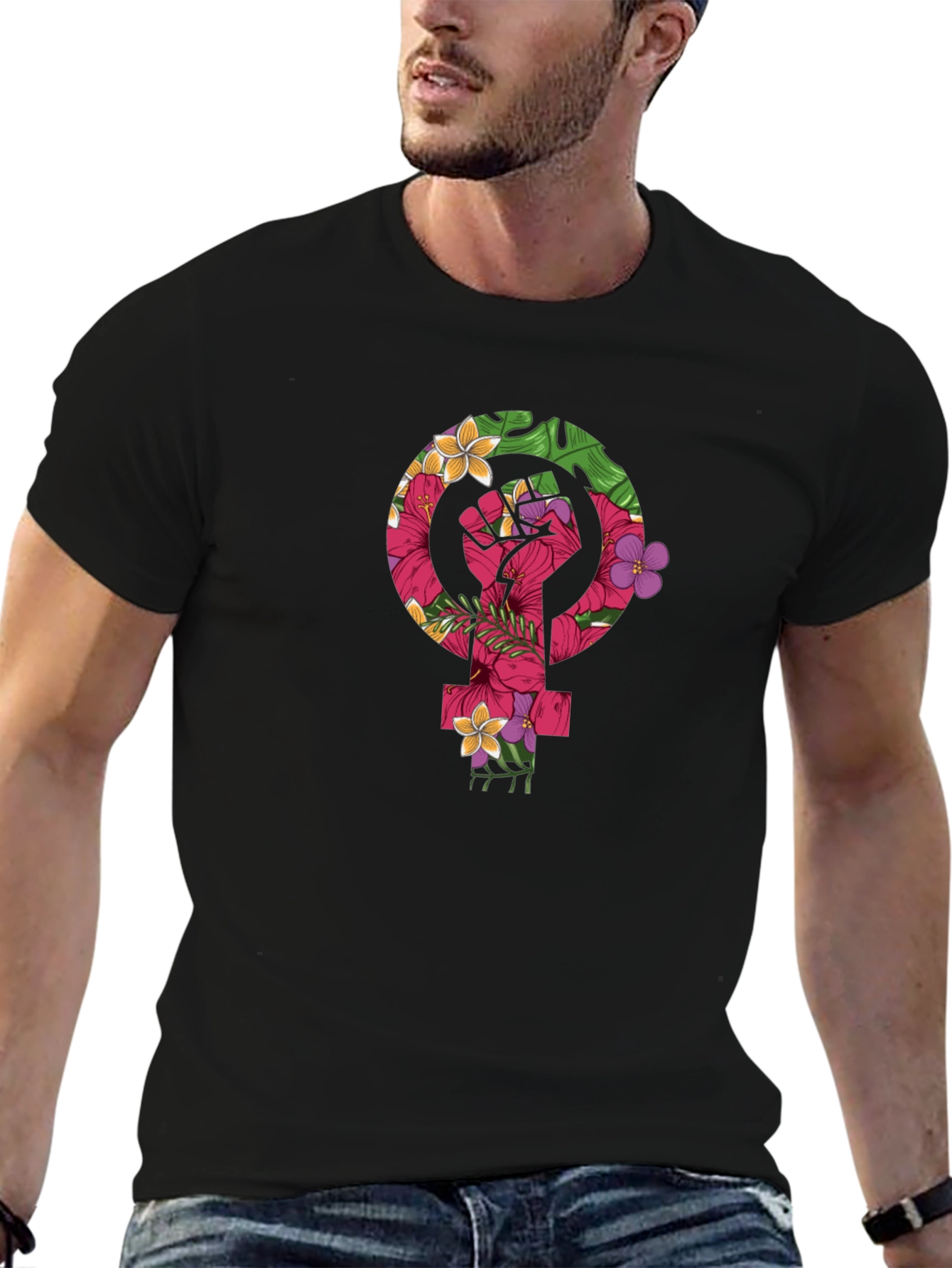 Feminist Floral Fist T-Shirt