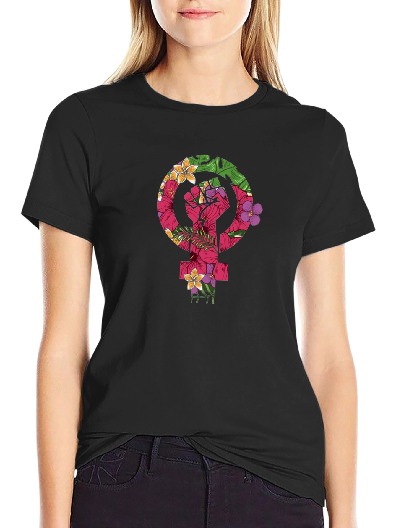 Feminist Floral Fist T-Shirt