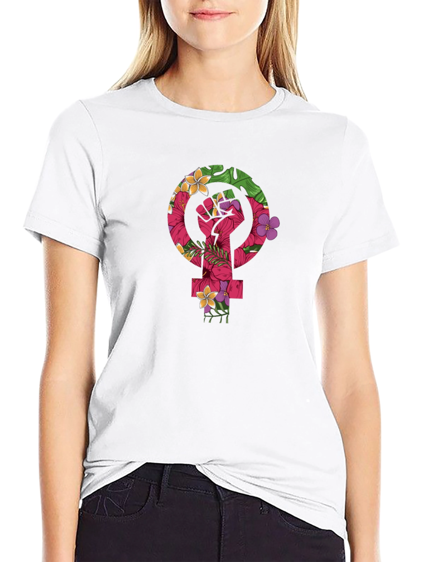 Feminist Floral Fist T-Shirt